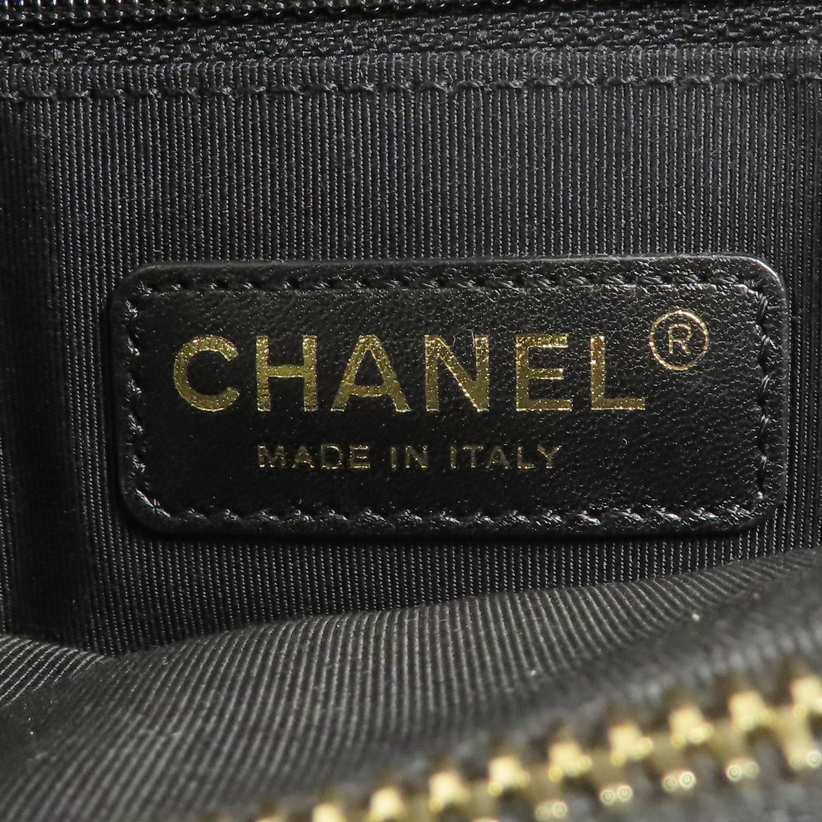 CHANEL CC GHW Boy Chanel Tote Bag Lambskin Leather Black