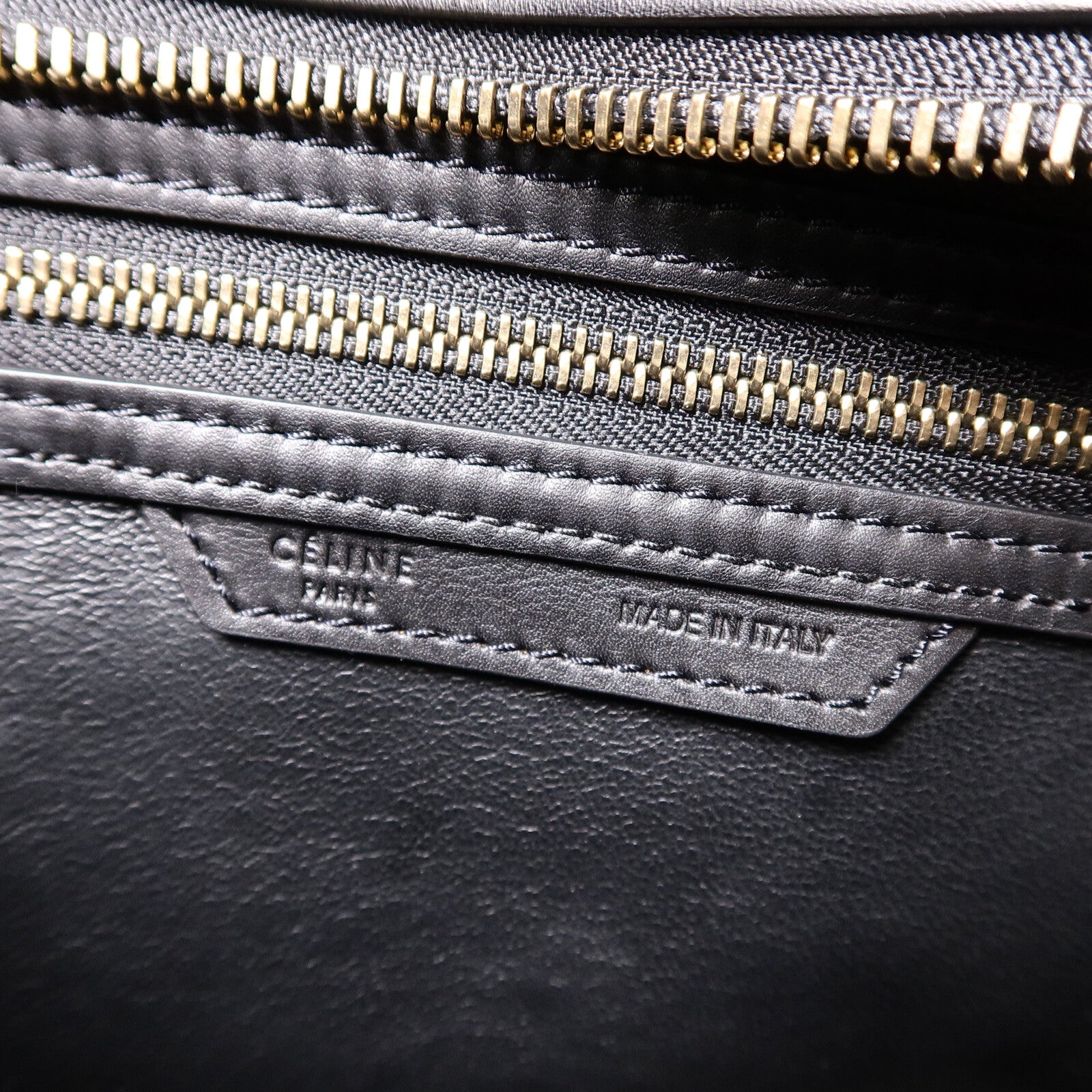 CELINE 牛皮皮革Micro Luggage手挽袋
