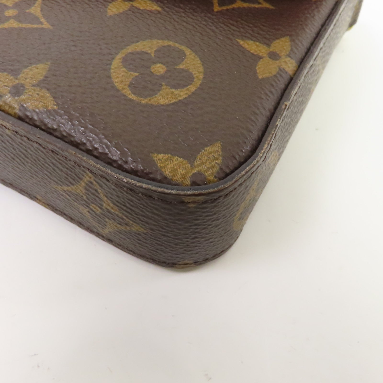 LOUIS VUITTON Monogram Felicie Pochette金扣鏈帶肩背袋棕色