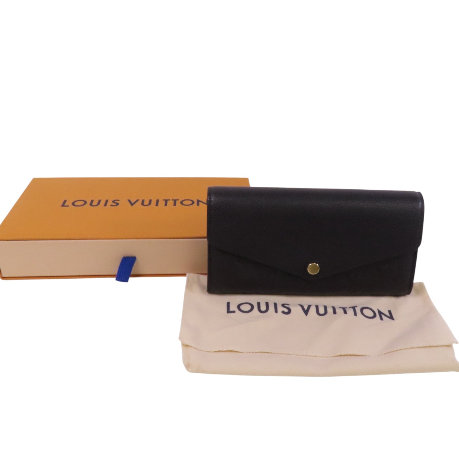 LOUIS VUITTON Monogram Empreinte Sarah Long Wallet金扣長錢包