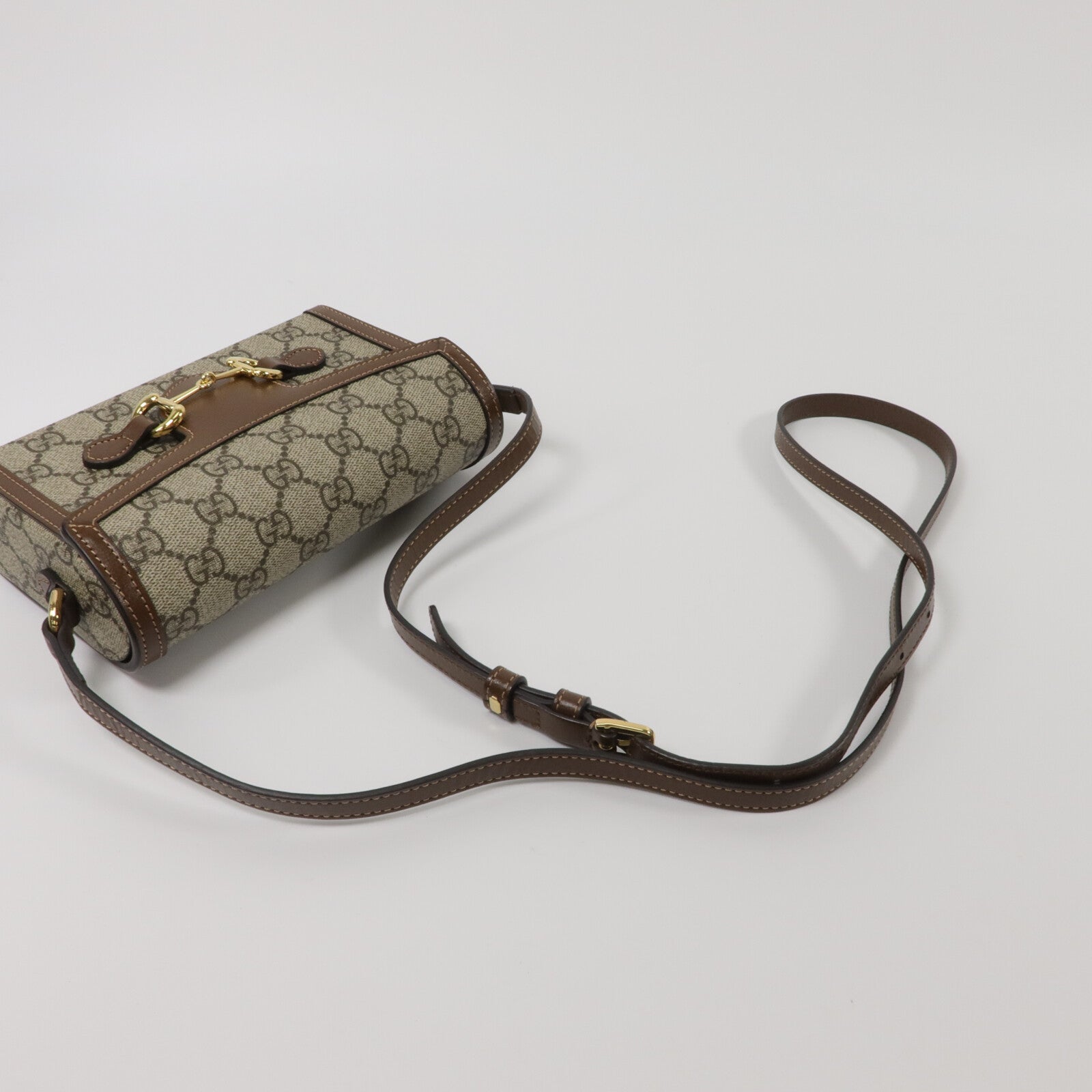 GUCCI 塗層帆布Horsebit 1955 Mini肩背袋