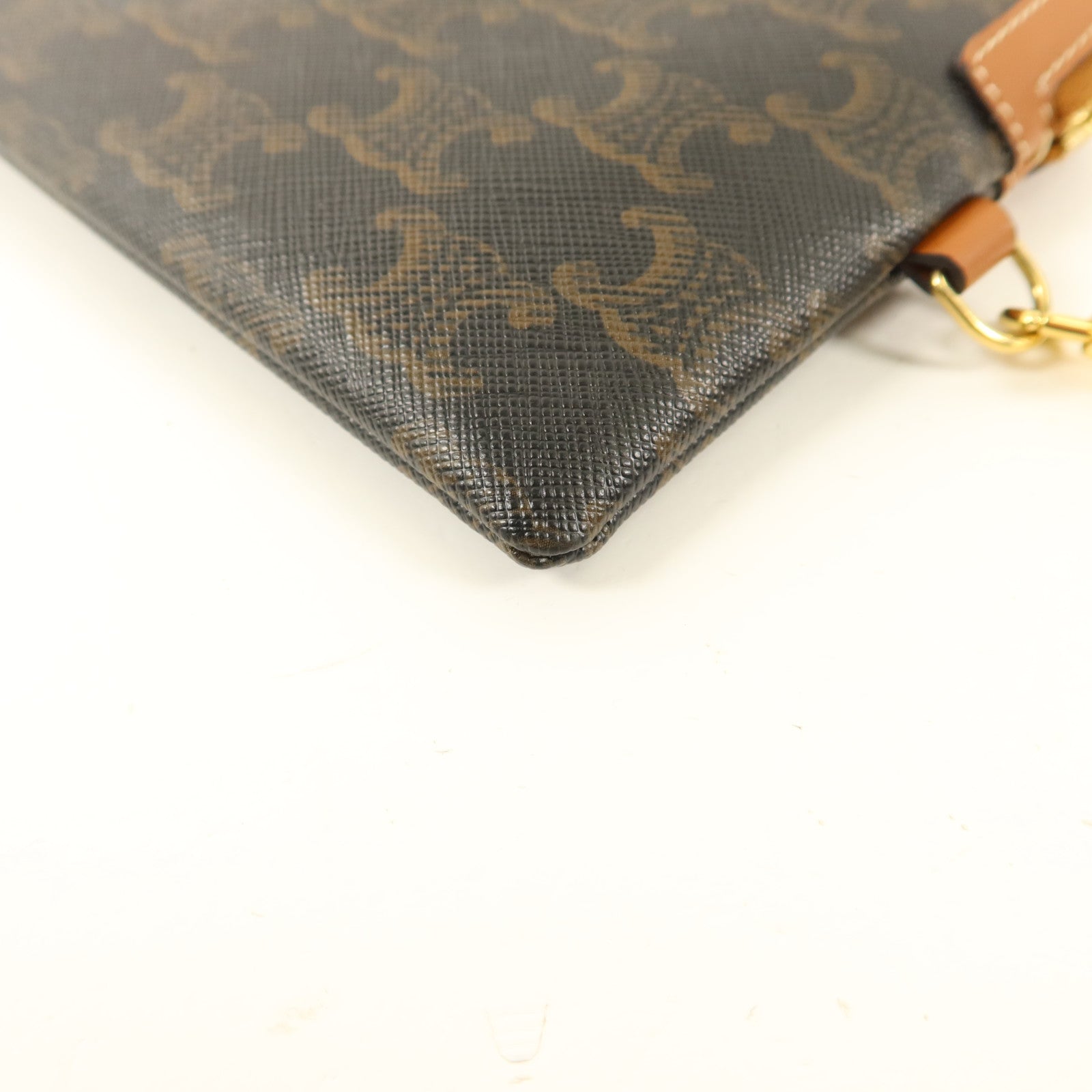 CELINE 塗層帆布Pouch金扣小袋