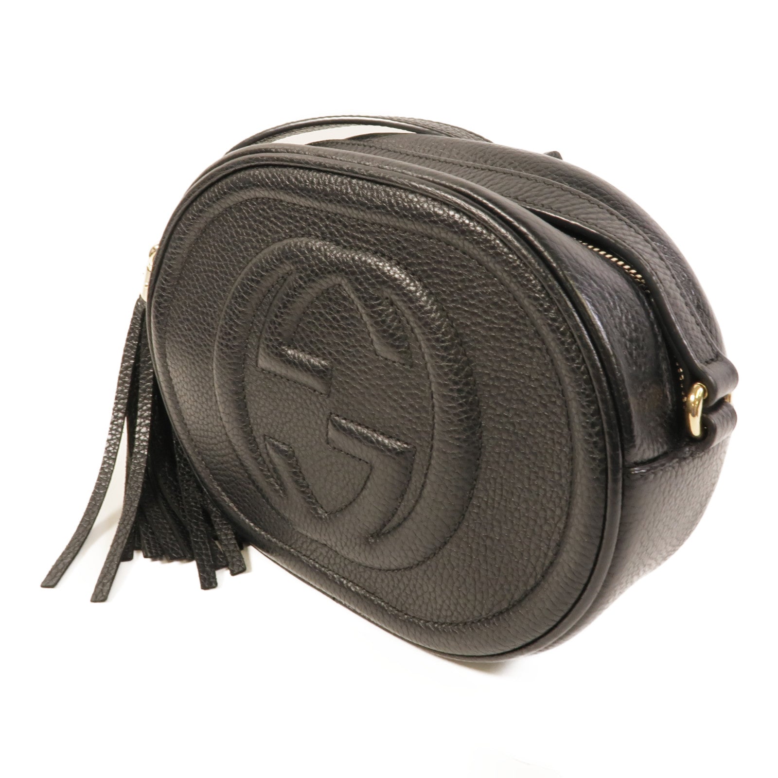 GUCCI 牛皮皮革Soho Oval Camera Bag肩背袋