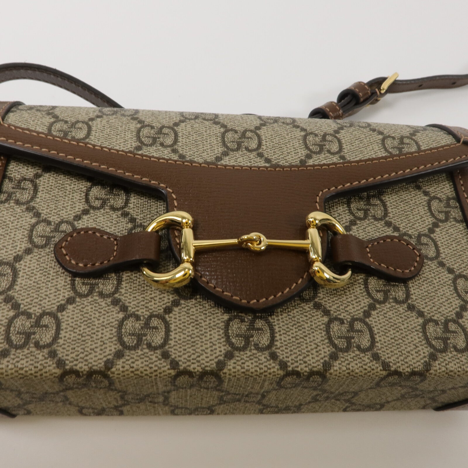 GUCCI 塗層帆布Horsebit 1955 Mini肩背袋