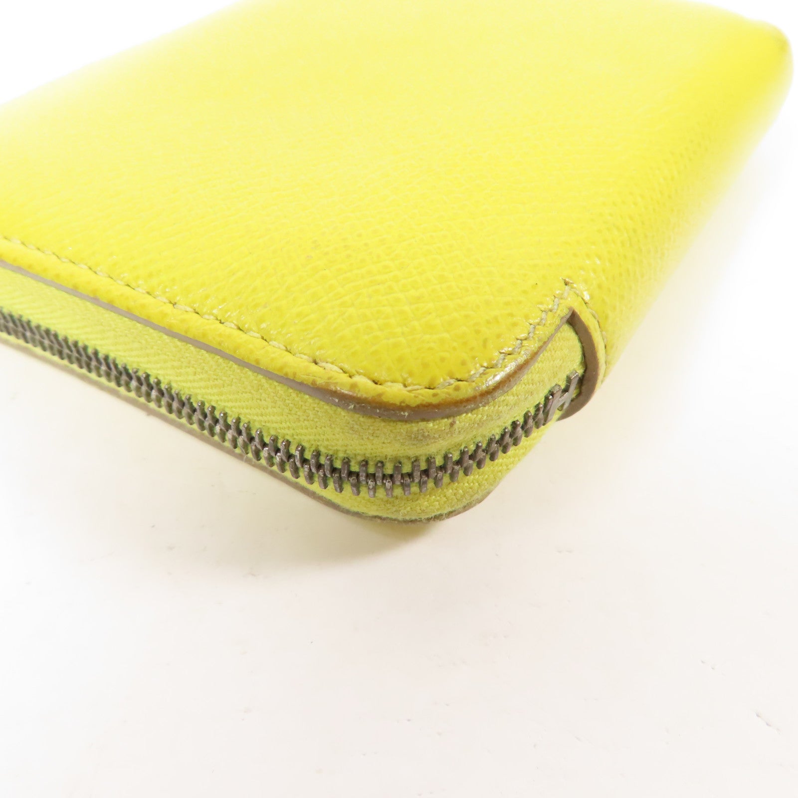 HERMES Epsom皮革Azap Wallet銀扣錢包Jaune de Naples及那不勒斯黃