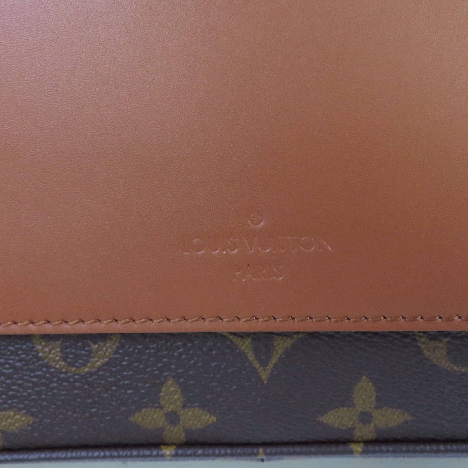 LOUIS VUITTON Monogram Marcear Shoulder Bag金扣鏈帶肩背袋啡色