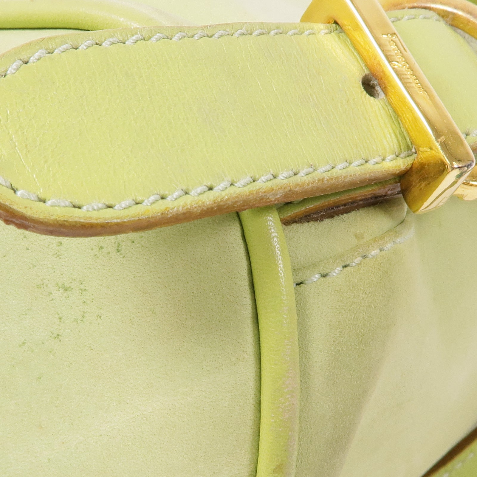 Salvatore Ferragamo 麂皮皮革Backpack金扣背包