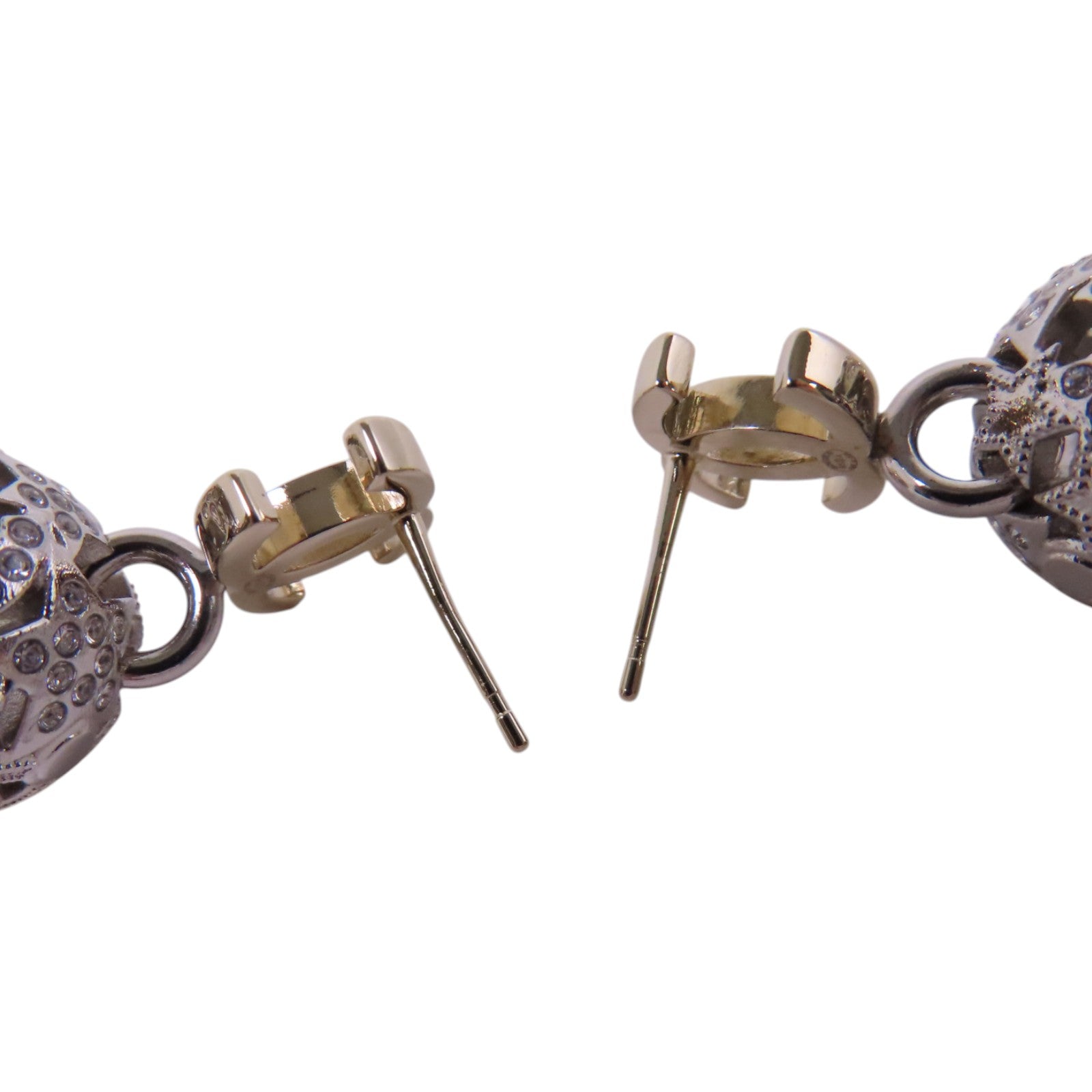 CHANEL 金屬/水鑽Earrings金扣耳環