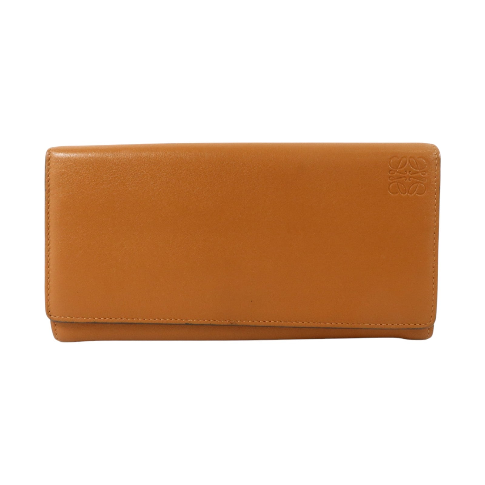 LOEWE 羊皮皮革Long Wallet銀扣長錢包