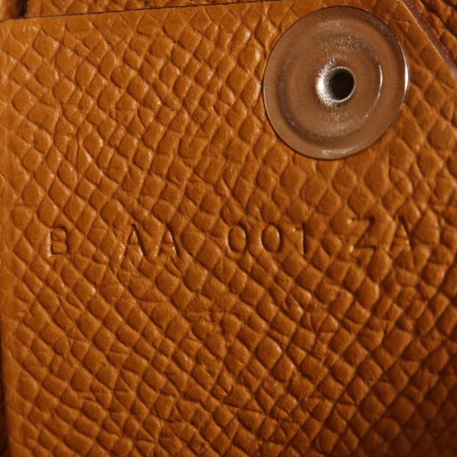 HERMES Epsom皮革Calvi銀扣卡片套Gold