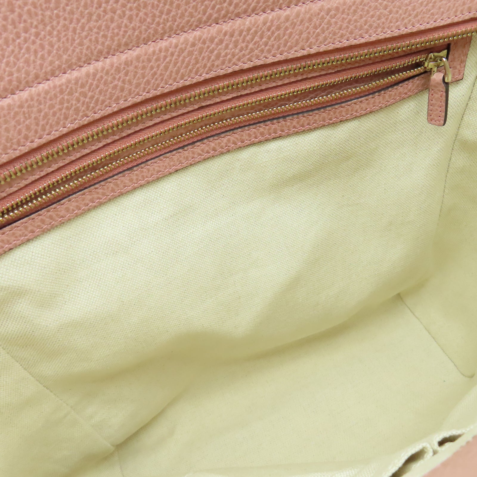 GUCCI 【清倉大減價】牛皮皮革Tote Bag金扣手挽肩背兩用袋粉紅色