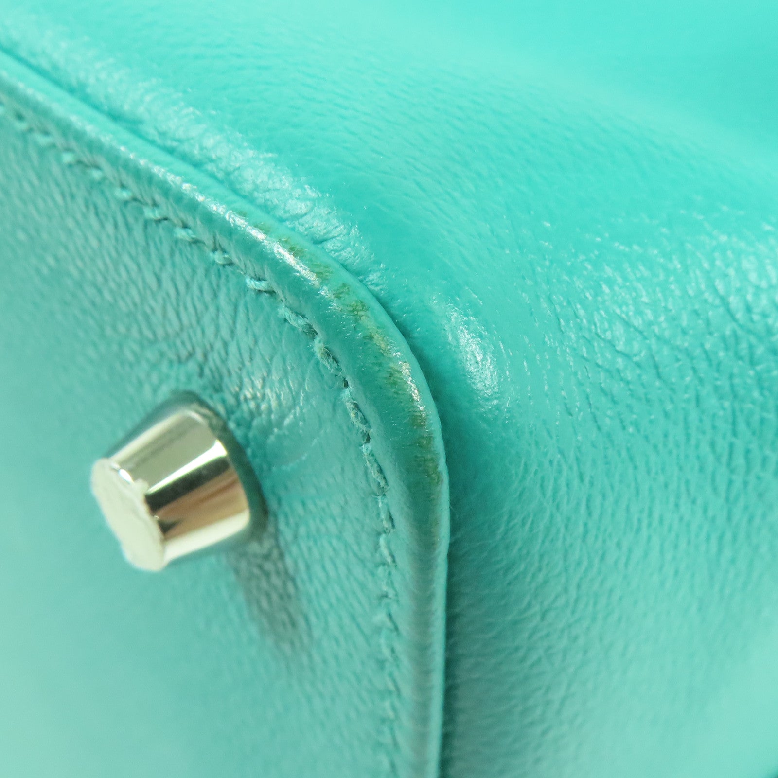 HERMES 【激減優惠】Evercolor皮革Tool Box 20銀扣手挽肩背兩用袋Menthe