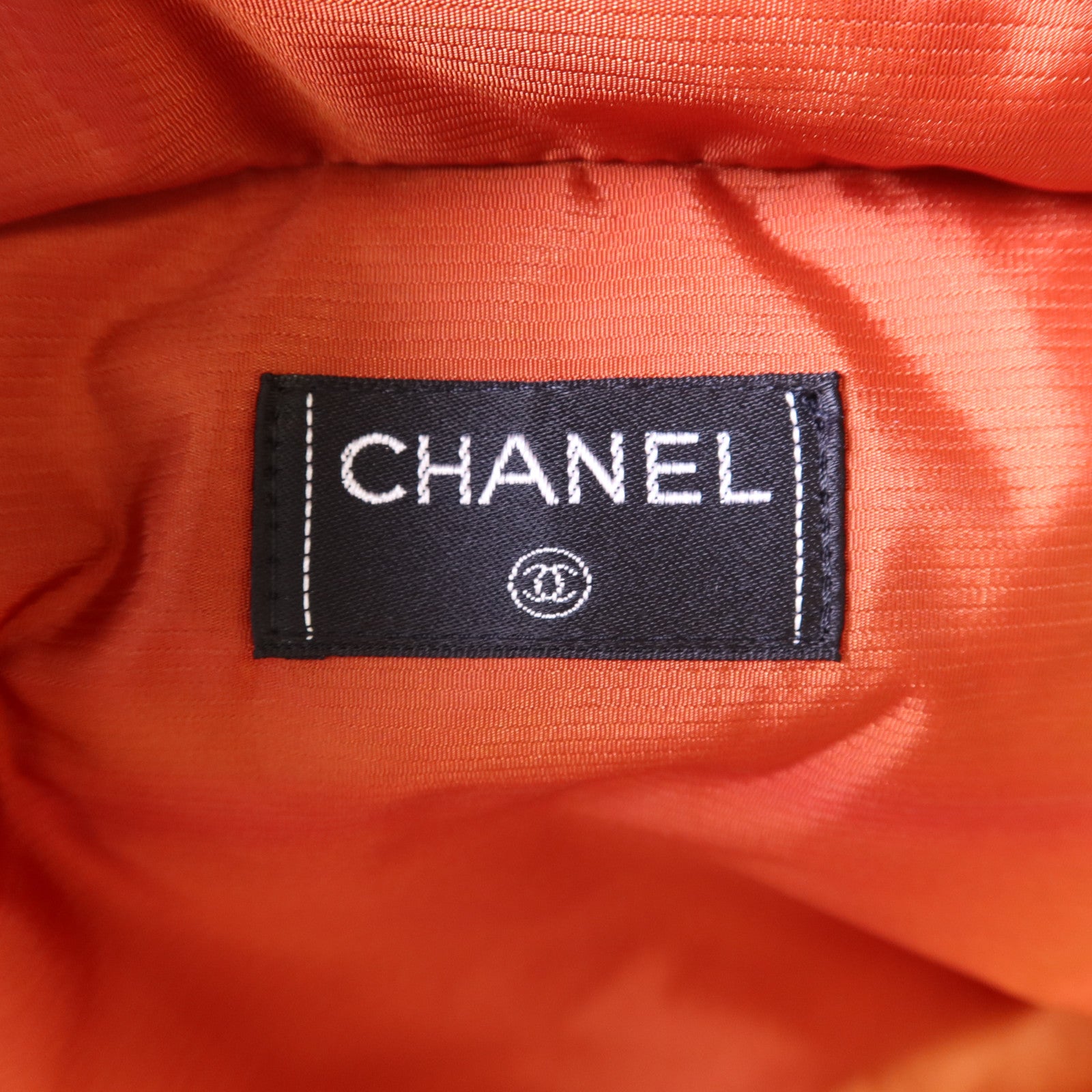 CHANEL 尼龍Travel Line Boston Bag銀扣手挽袋