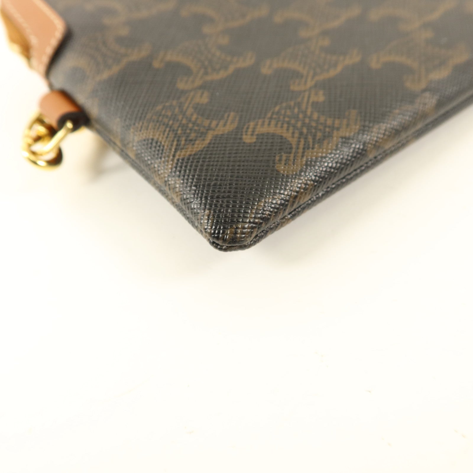 CELINE 塗層帆布Pouch金扣小袋