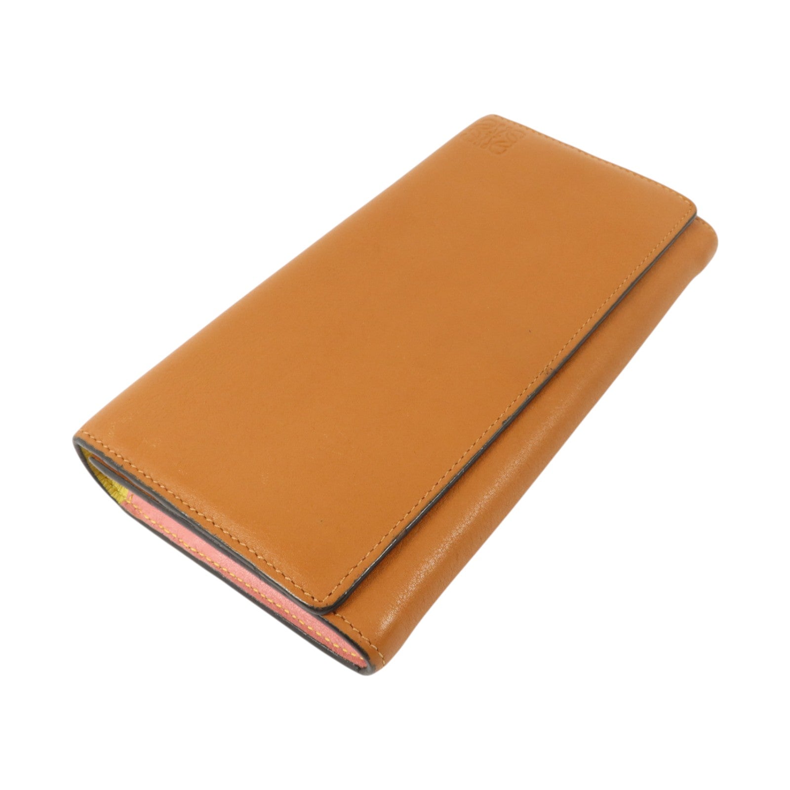 LOEWE 羊皮皮革Long Wallet銀扣長錢包