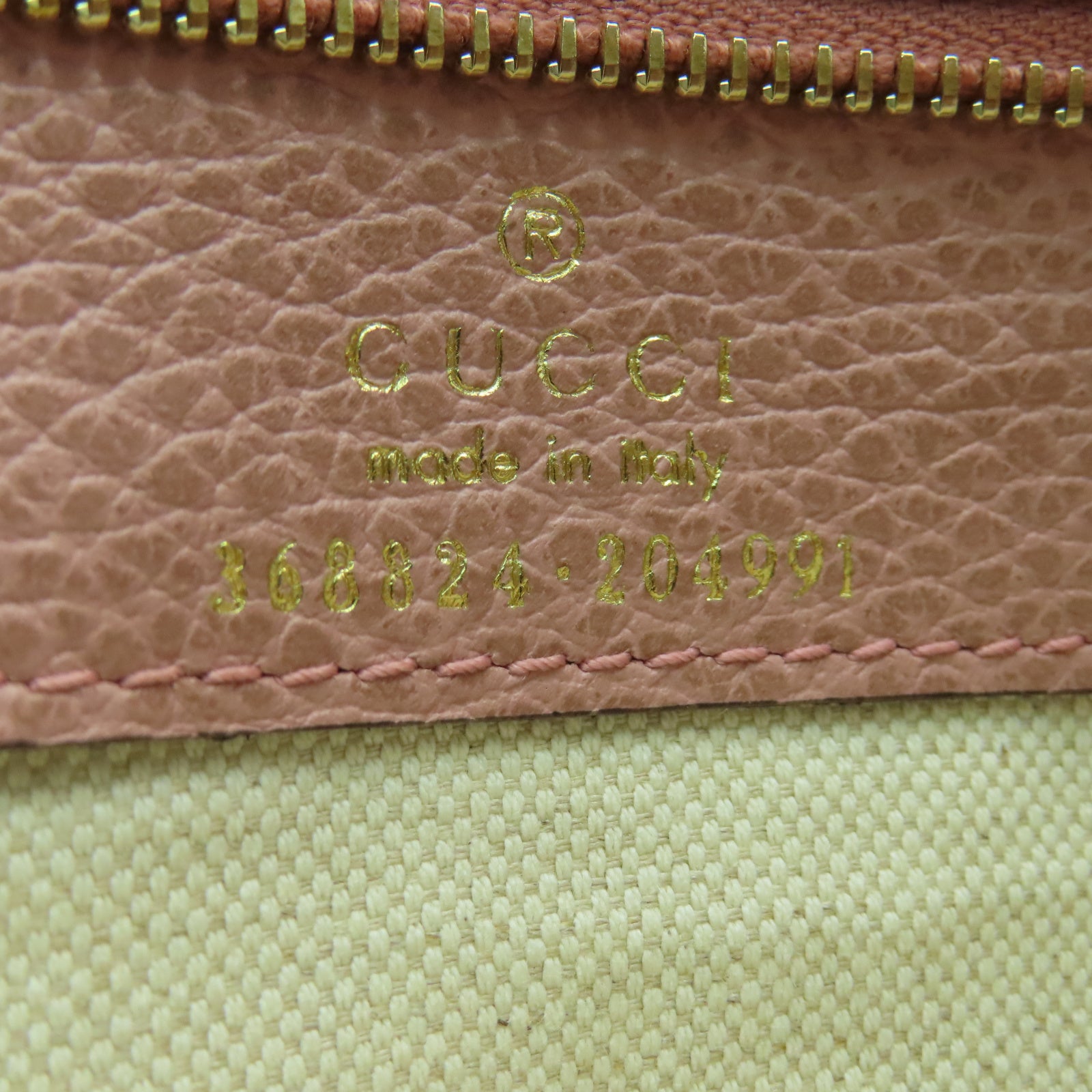 GUCCI 【清倉大減價】牛皮皮革Tote Bag金扣手挽肩背兩用袋粉紅色