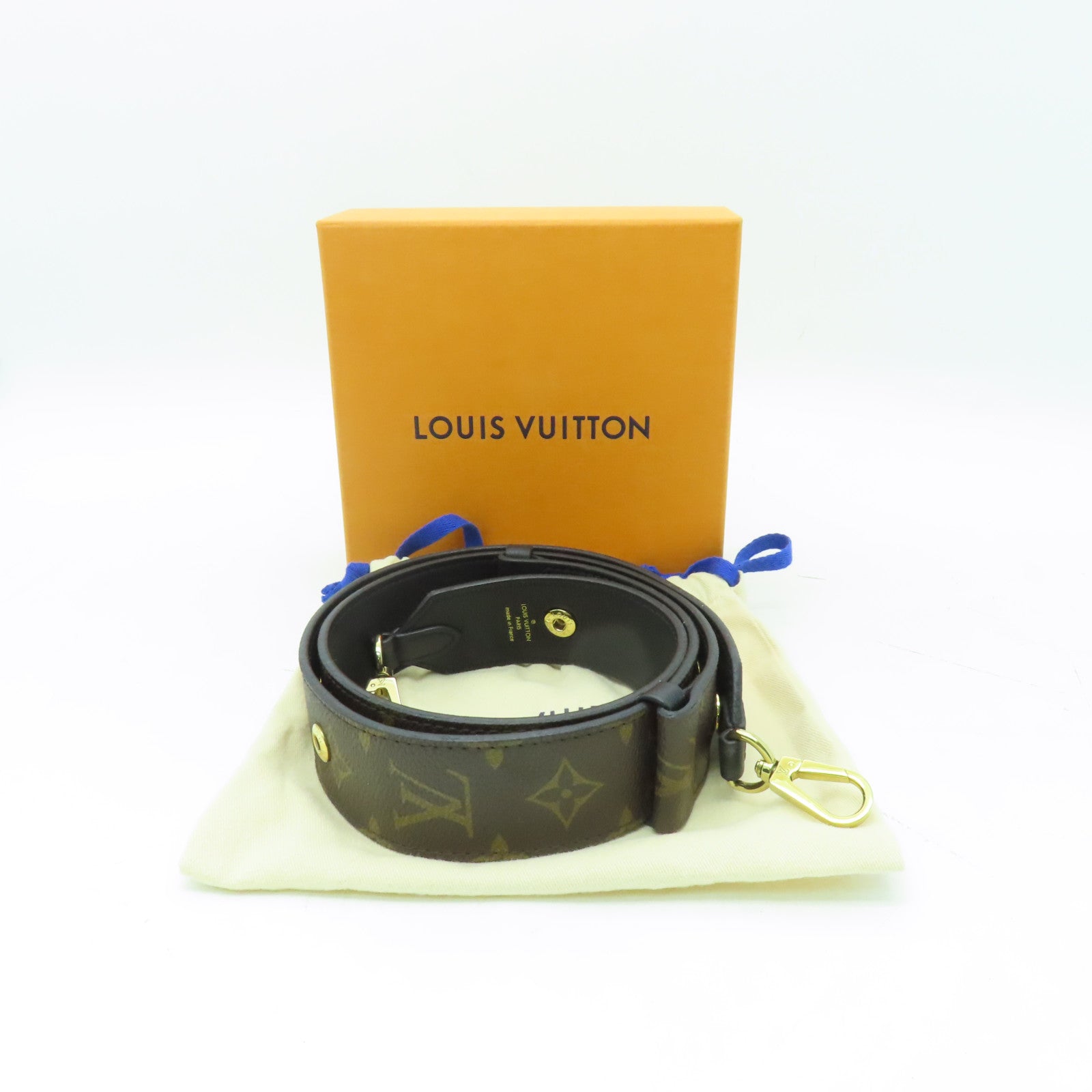 LOUIS VUITTON 【激減優惠】Monogram Strap金扣掛飾棕色