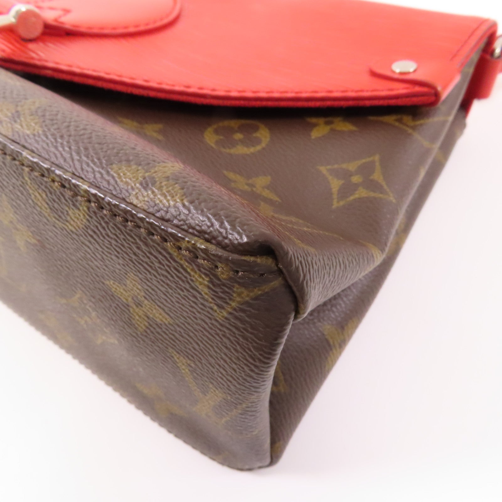 LOUIS VUITTON Monogram/Epi Saint Michel銀扣肩背袋