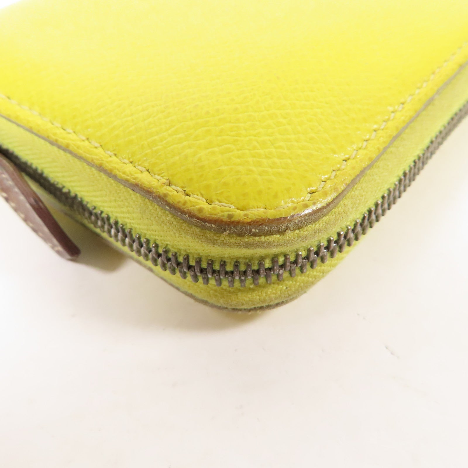 HERMES Epsom皮革Azap Wallet銀扣錢包Jaune de Naples及那不勒斯黃