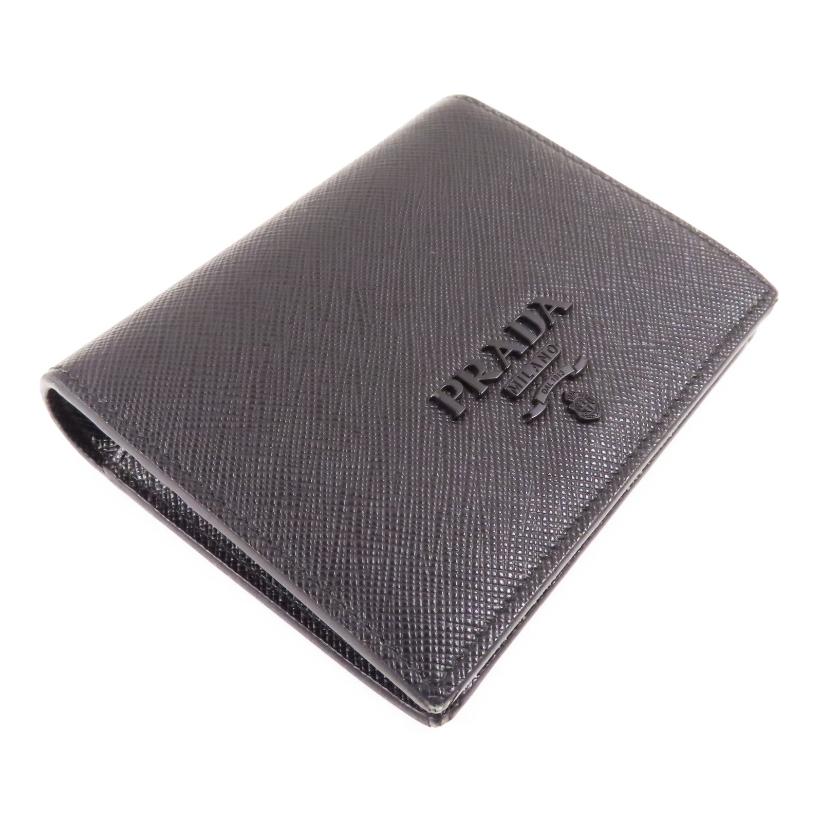 PRADA 牛皮皮革Wallet金扣錢包