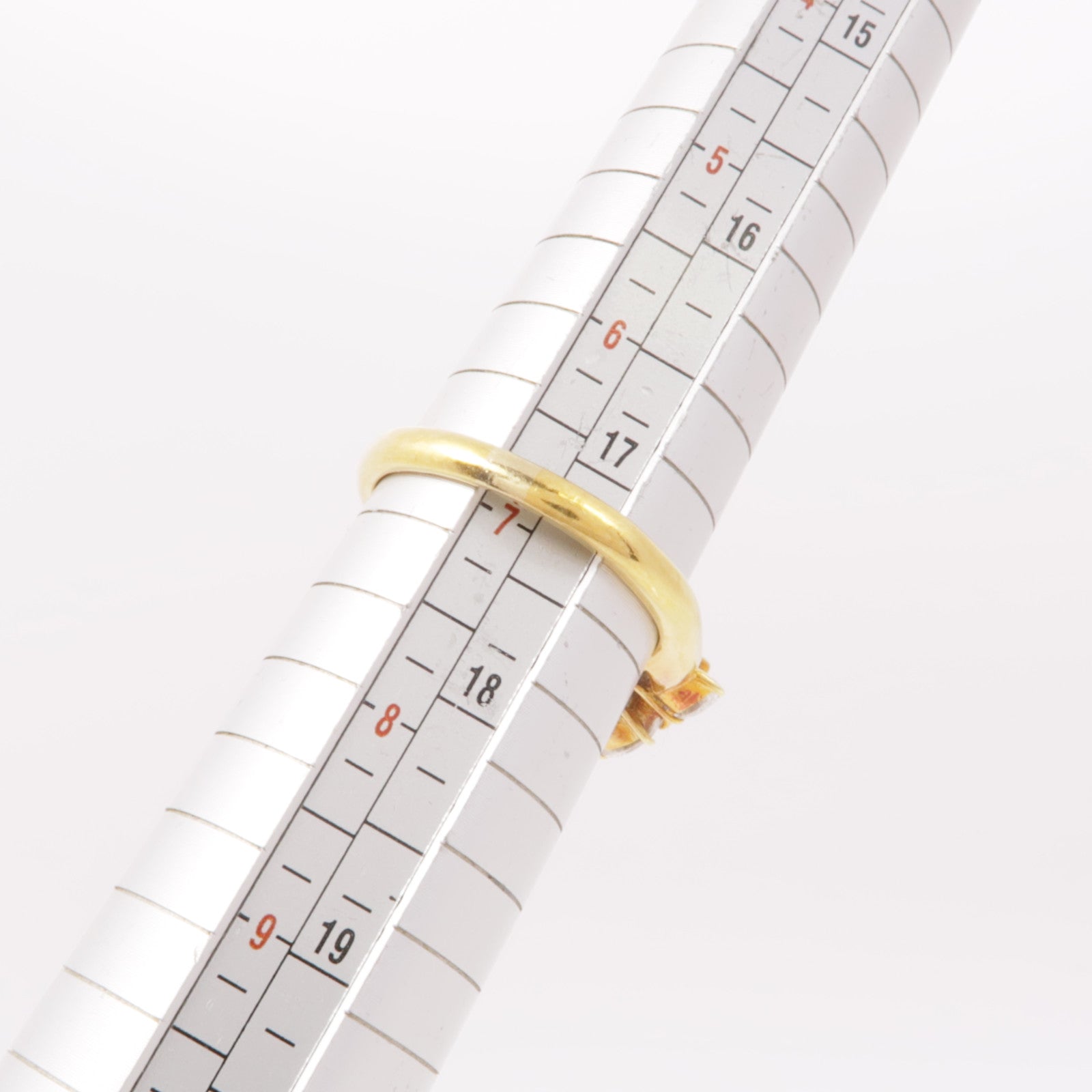 JEWELRY Pearl Diamond Ring 18K Gold US#7