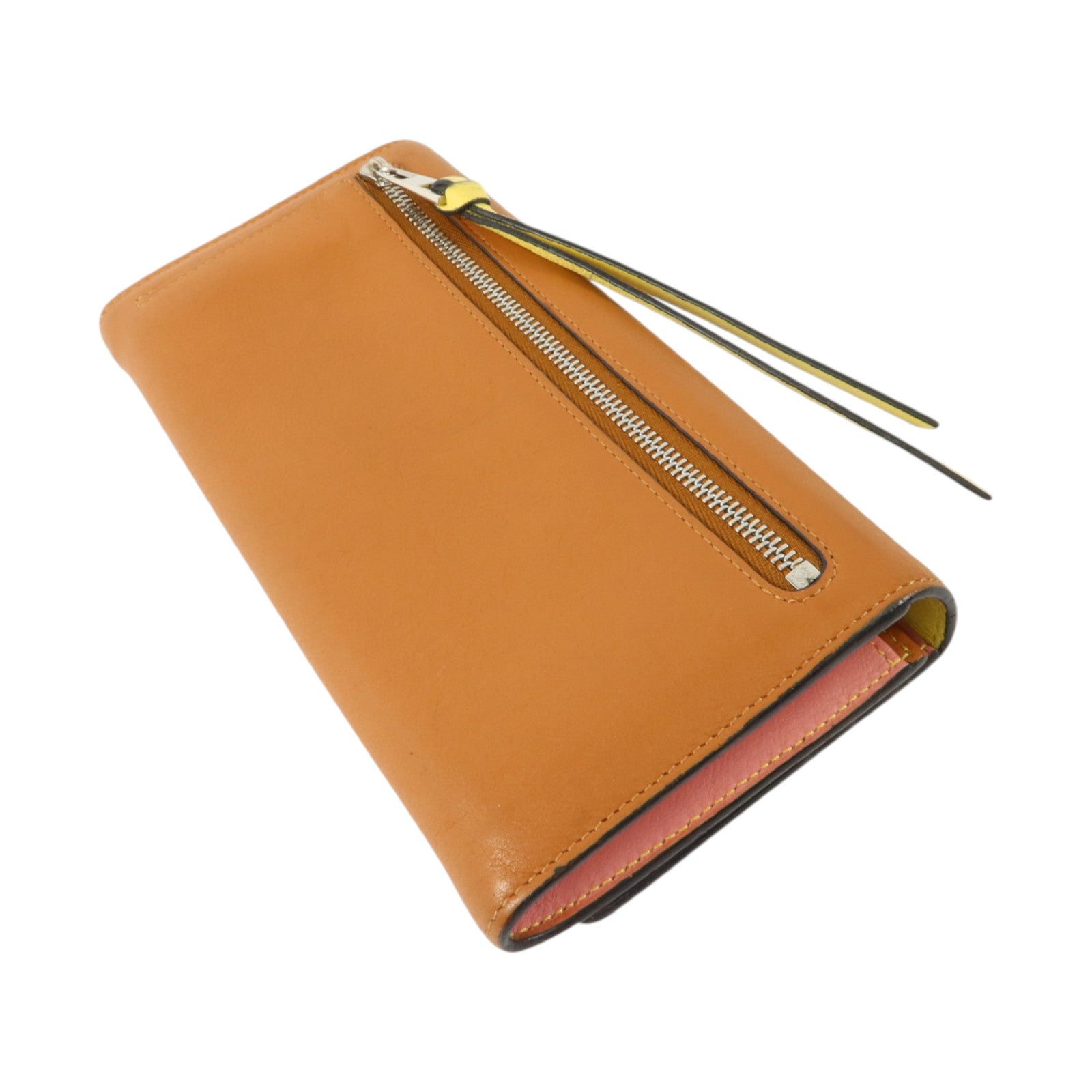 LOEWE 羊皮皮革Long Wallet銀扣長錢包