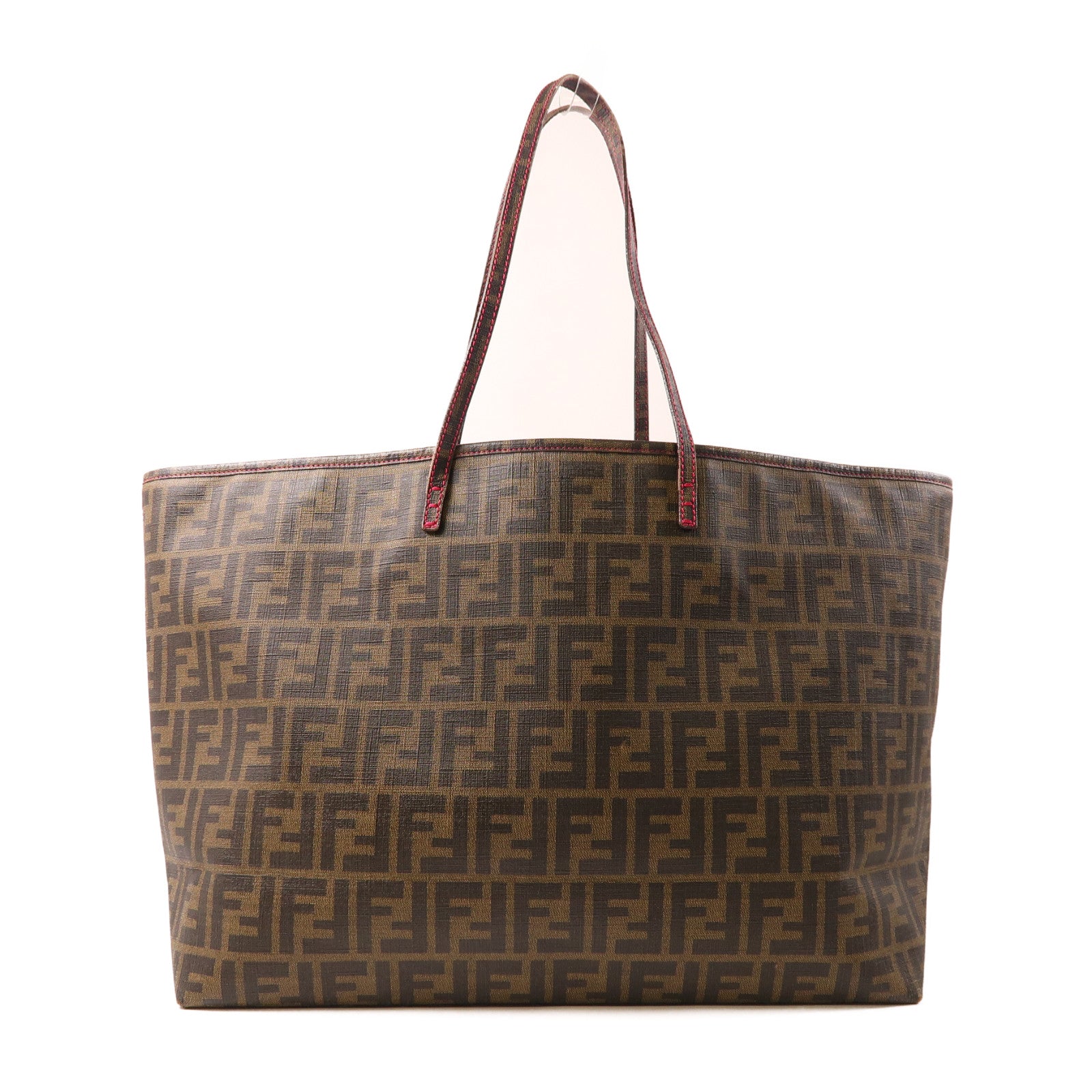FENDI 塗層帆布Shoulder Tote肩背袋啡色