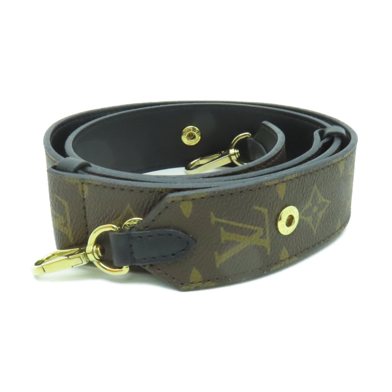 LOUIS VUITTON 【激減優惠】Monogram Strap金扣掛飾棕色