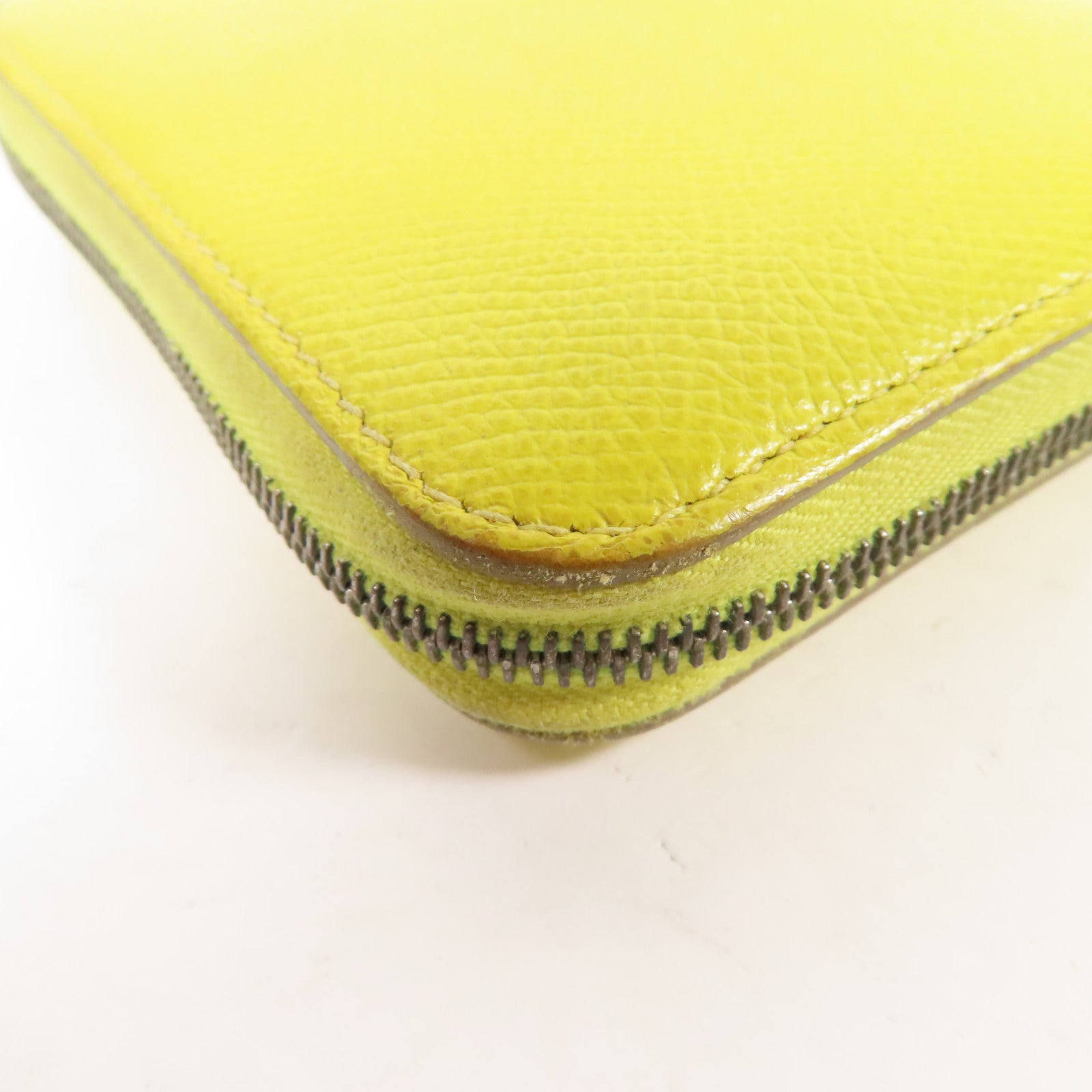 HERMES Epsom皮革Azap Wallet銀扣錢包Jaune de Naples及那不勒斯黃