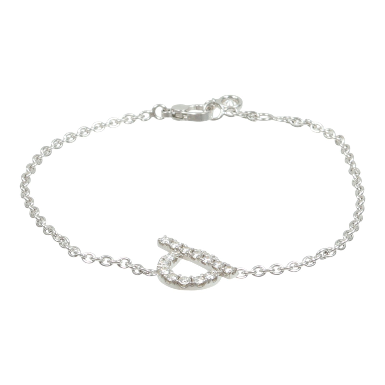HERMES 18K白金Finesse Bracelet鑽石項鍊
