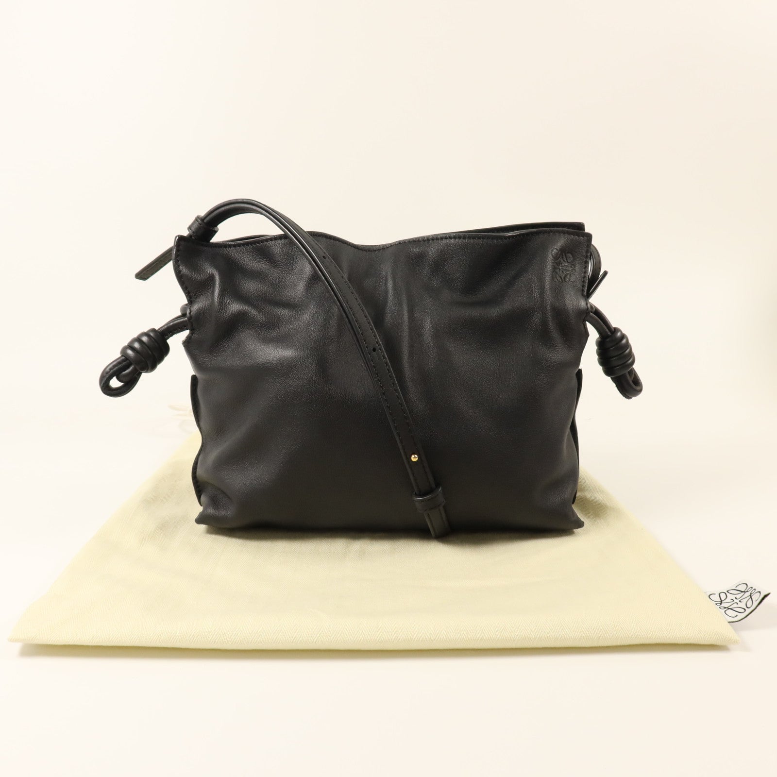LOEWE 羊皮皮革Mini Flamenco Clutch/Shoulder手拿/肩背兩用袋