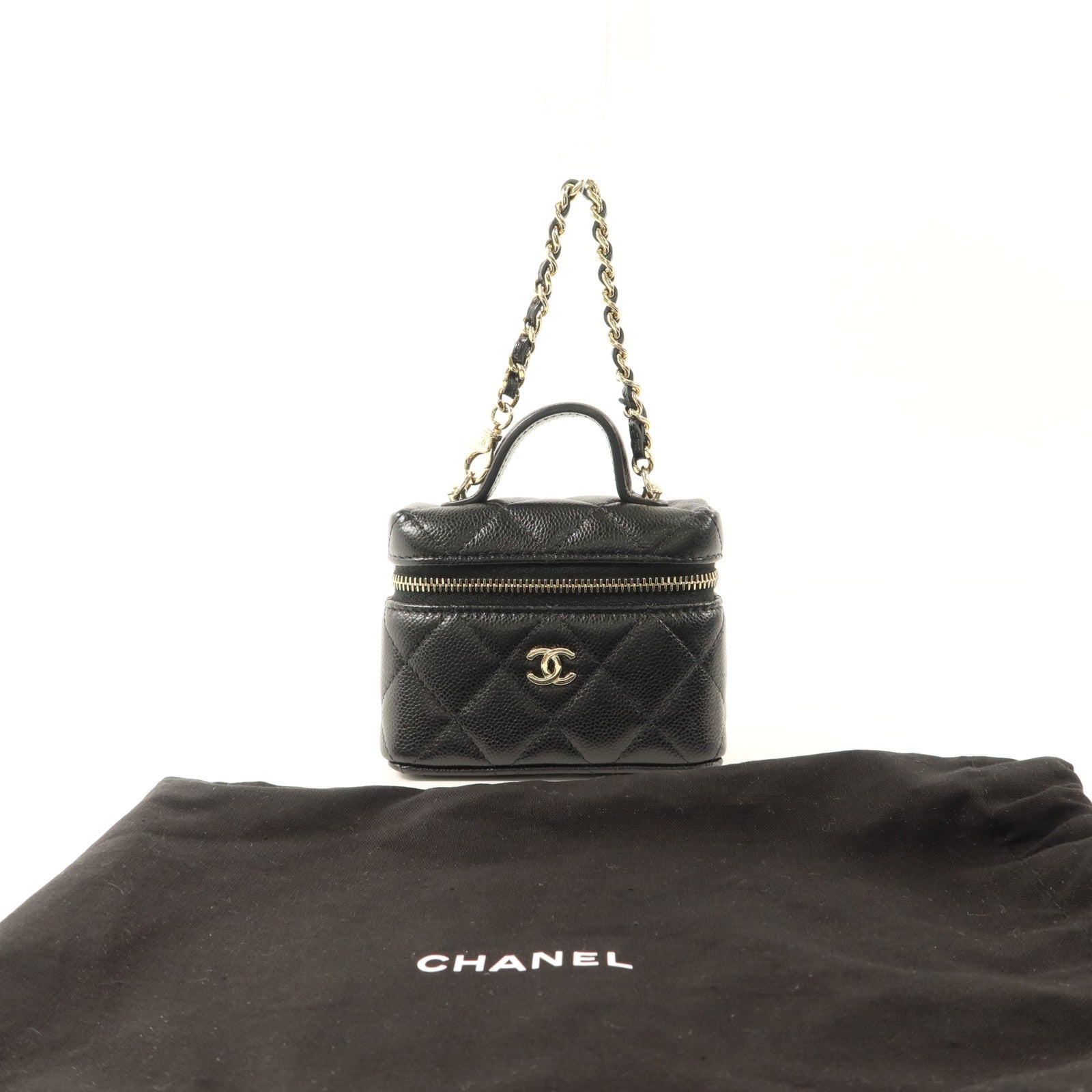 CHANEL 牛皮皮革Classic Mini Bag Charm金扣掛飾
