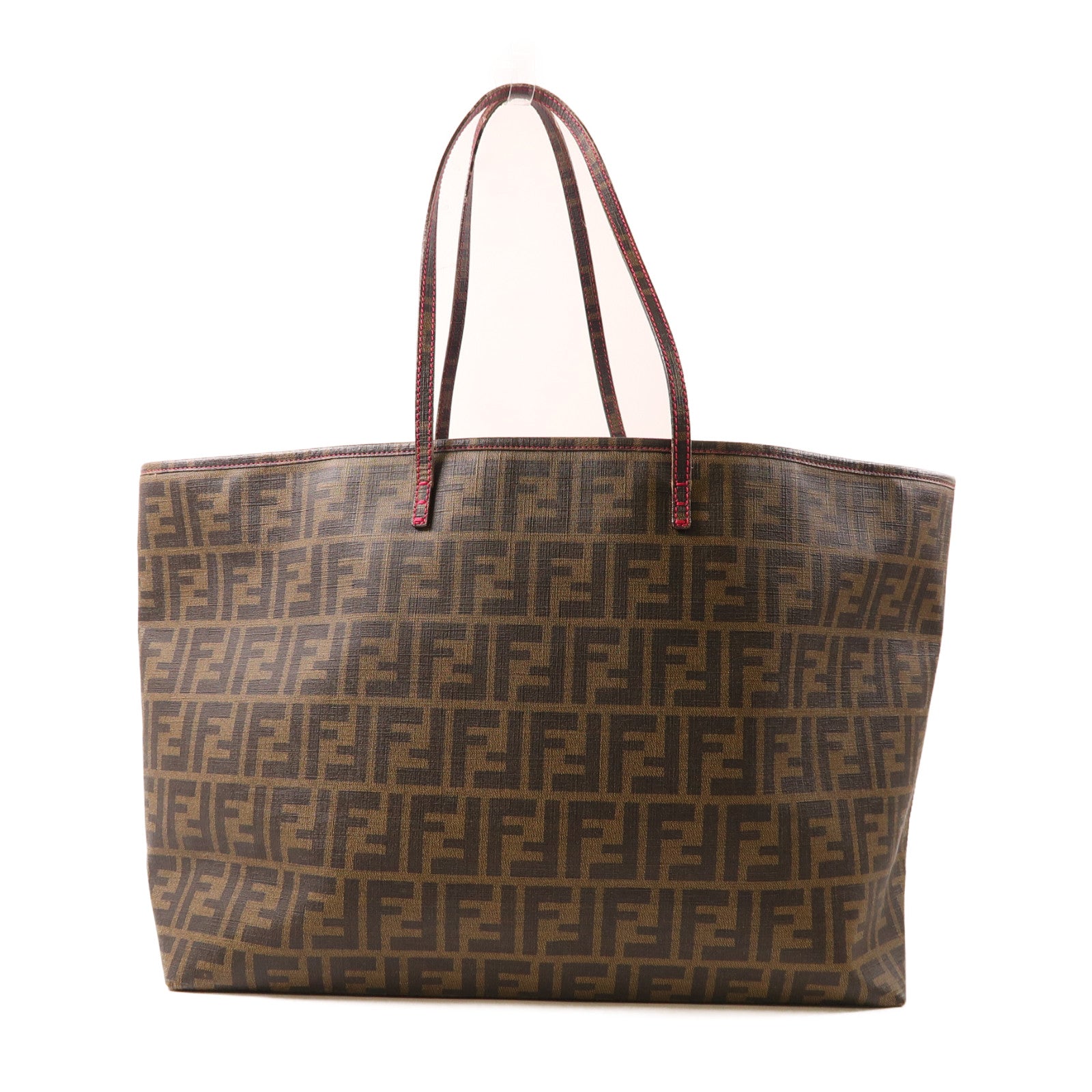 FENDI 塗層帆布Shoulder Tote肩背袋啡色