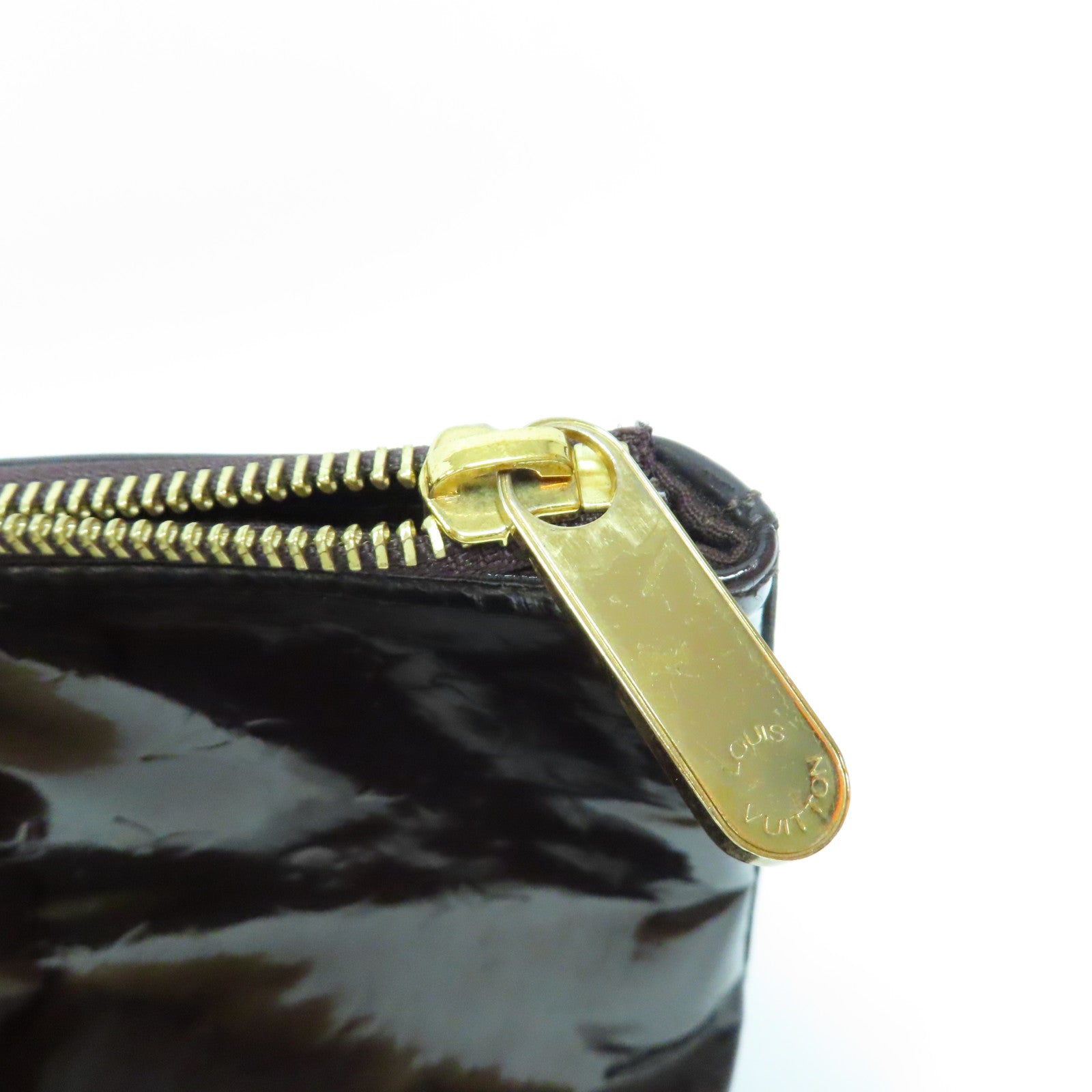 LOUIS VUITTON 【激減優惠】Vernis Bellevue PM金扣肩背袋酒紅色