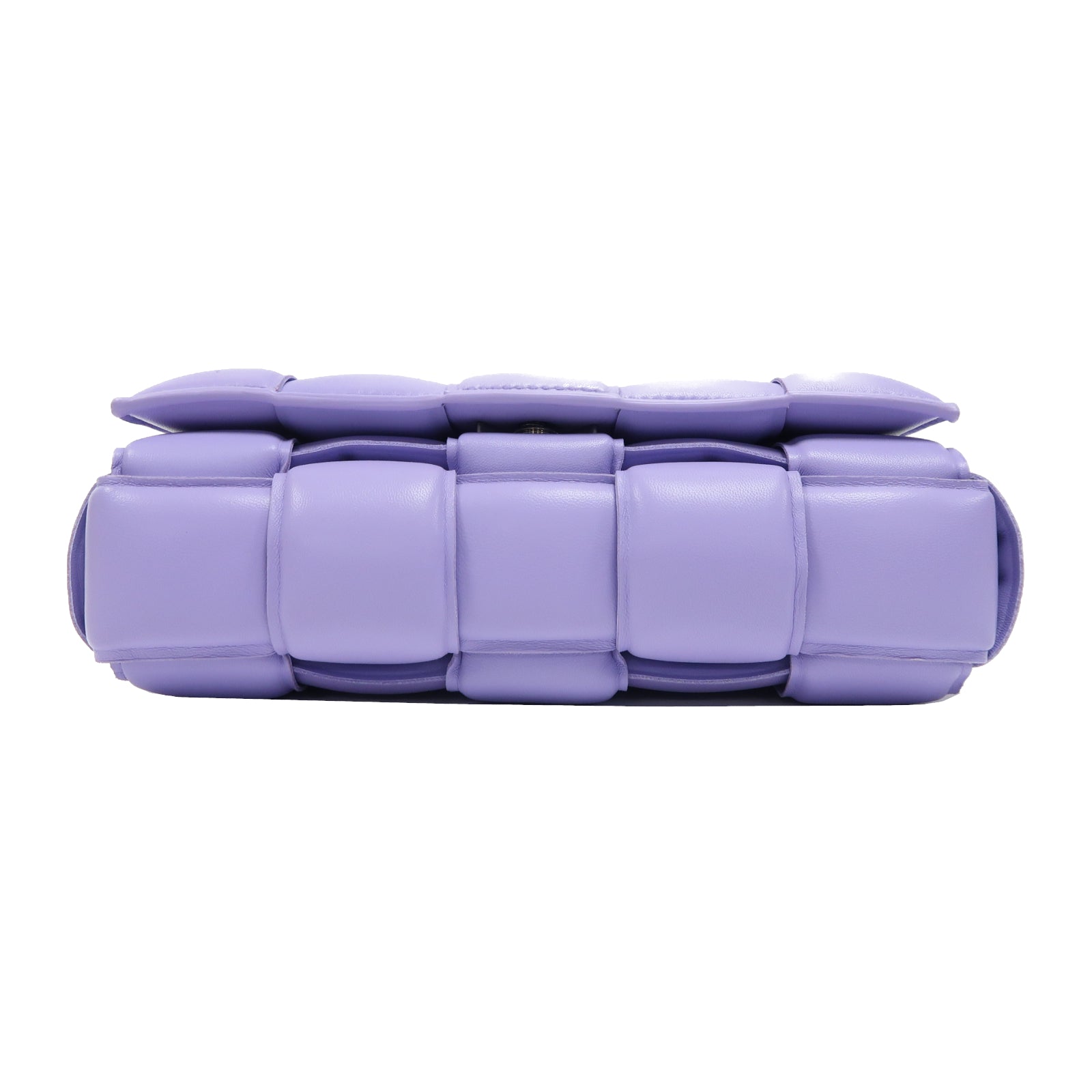 BOTTEGA VENETA 羊皮皮革Padded Cassette銀扣肩背袋紫色