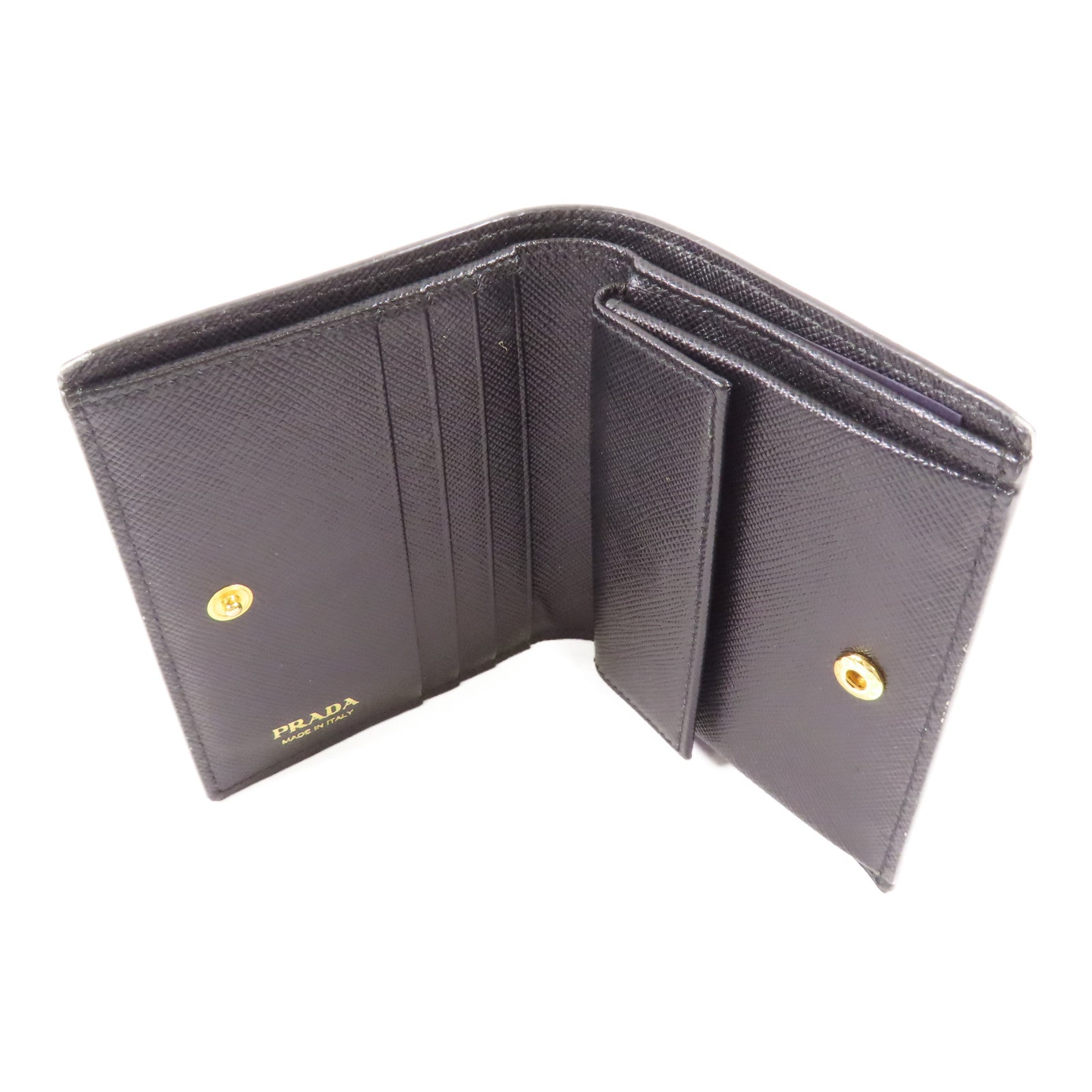 PRADA 牛皮皮革Wallet金扣錢包