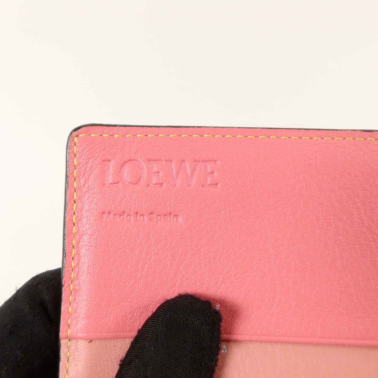 LOEWE 羊皮皮革Long Wallet銀扣長錢包