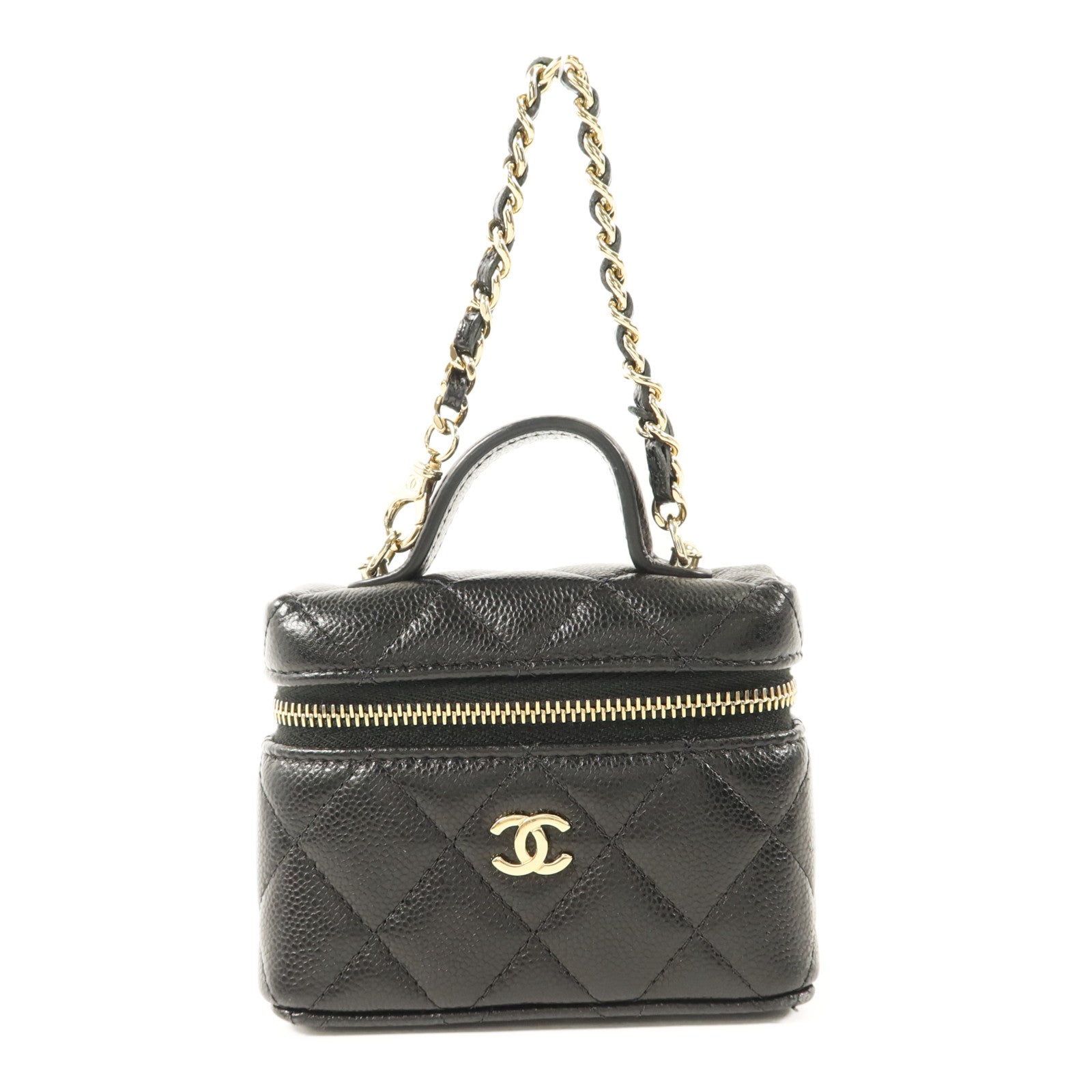 CHANEL 牛皮皮革Classic Mini Bag Charm金扣掛飾