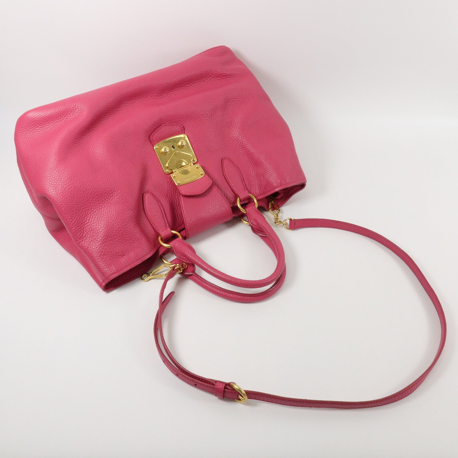 Miu Miu 牛皮皮革Madras 2 Way Shoulder Bay手挽肩背兩用袋