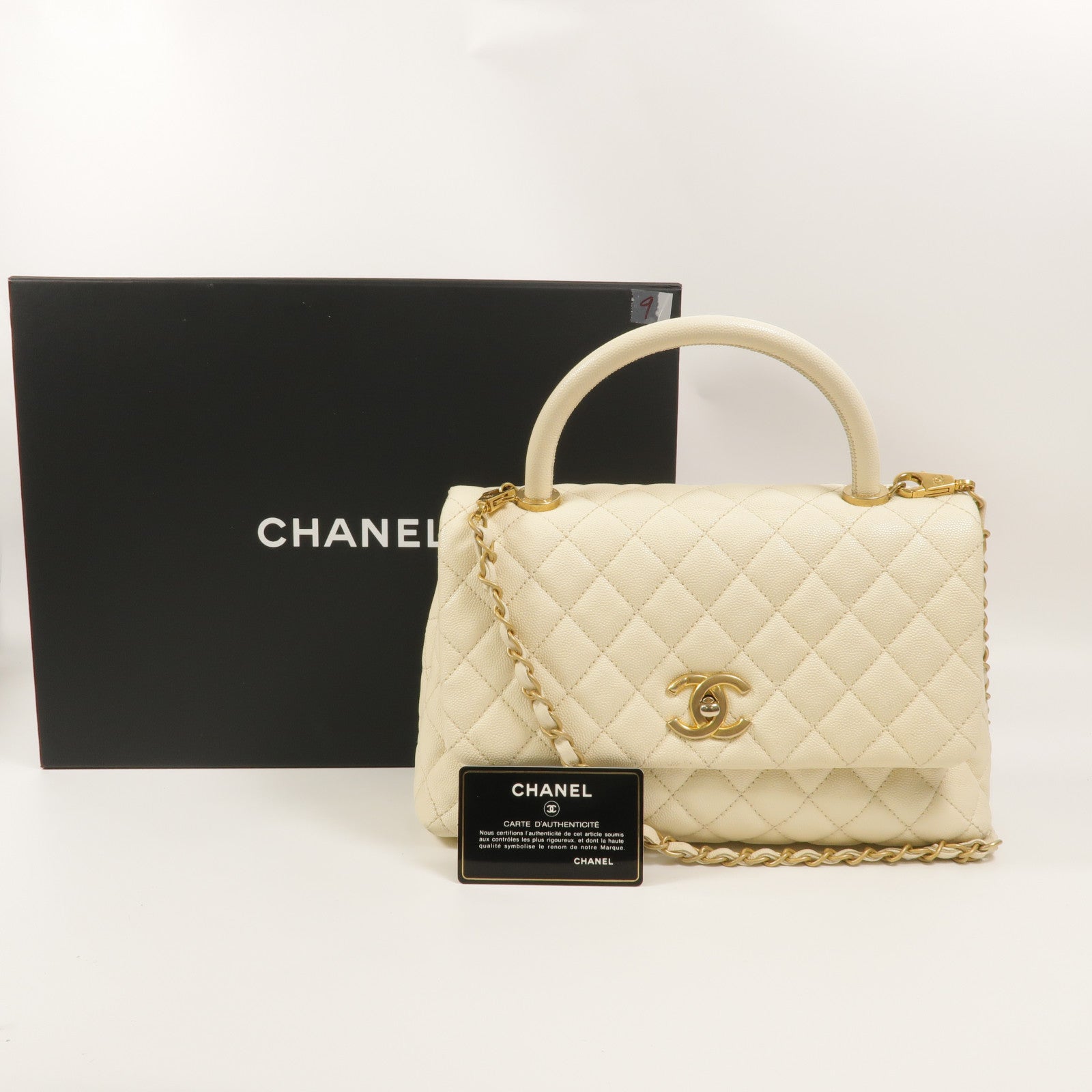 CHANEL 牛皮皮革Coco Handle Bag手挽肩背兩用袋