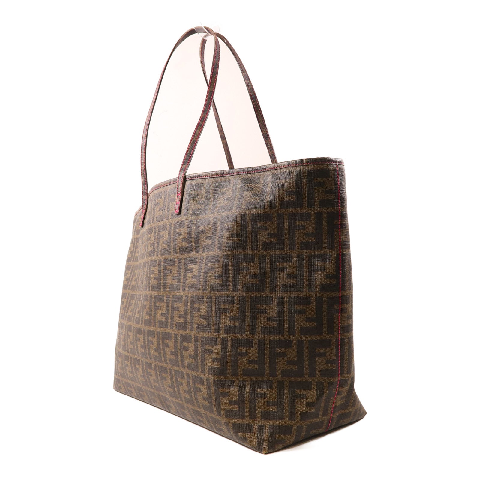 FENDI 塗層帆布Shoulder Tote肩背袋啡色