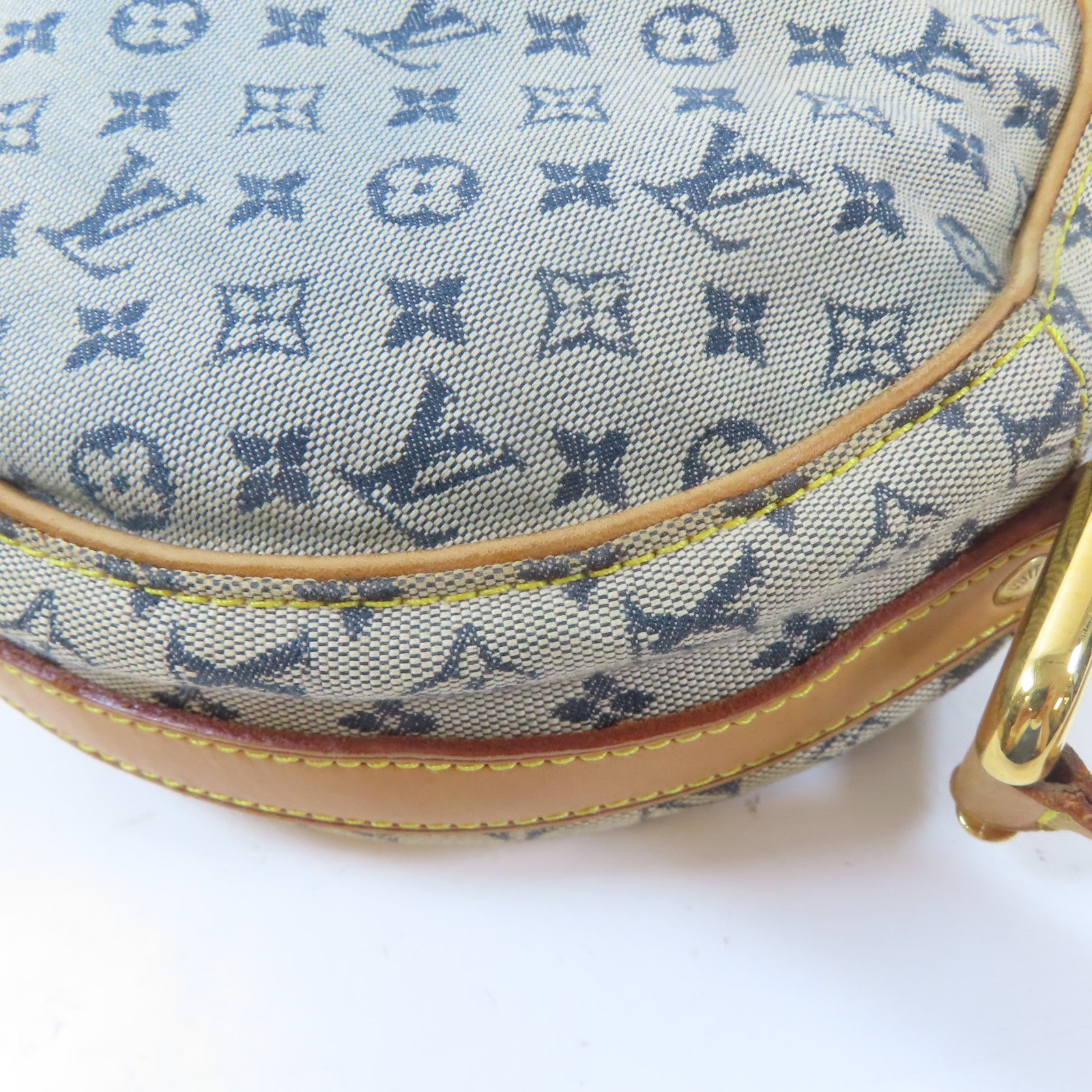 LOUIS VUITTON Monogram Mini Jeanne GM金扣肩背袋淺褐色