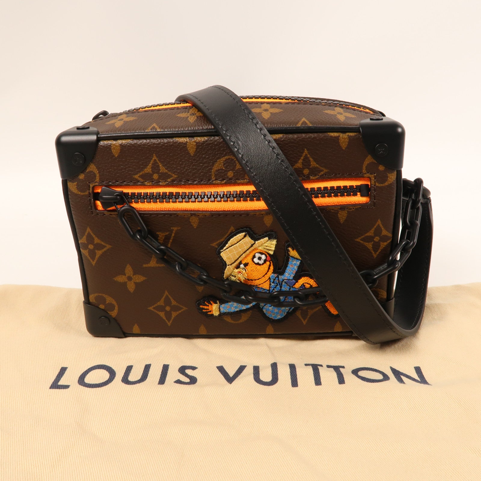 LOUIS VUITTON Monogram Mini Soft Trunk肩背袋啡色/橙色