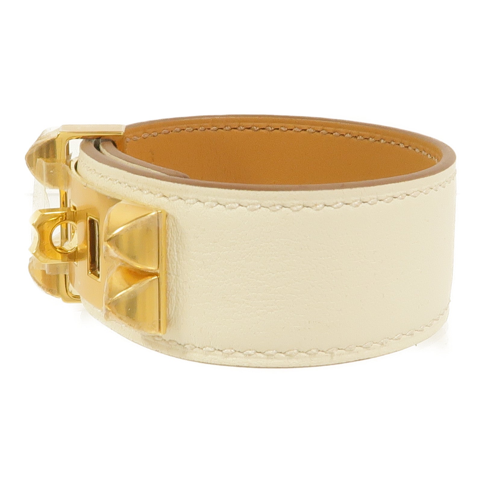 HERMES Swift皮革Collier De Chien 24 Bracelet手鐲Nata