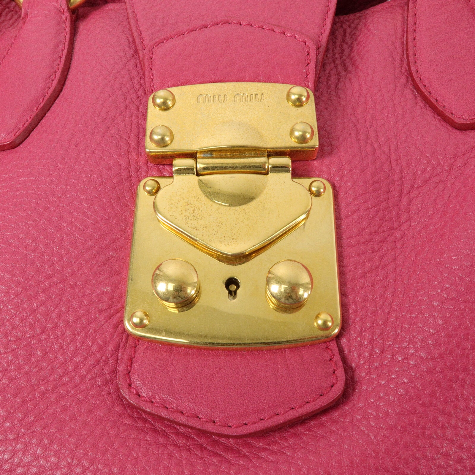 Miu Miu 牛皮皮革Madras 2 Way Shoulder Bay手挽肩背兩用袋