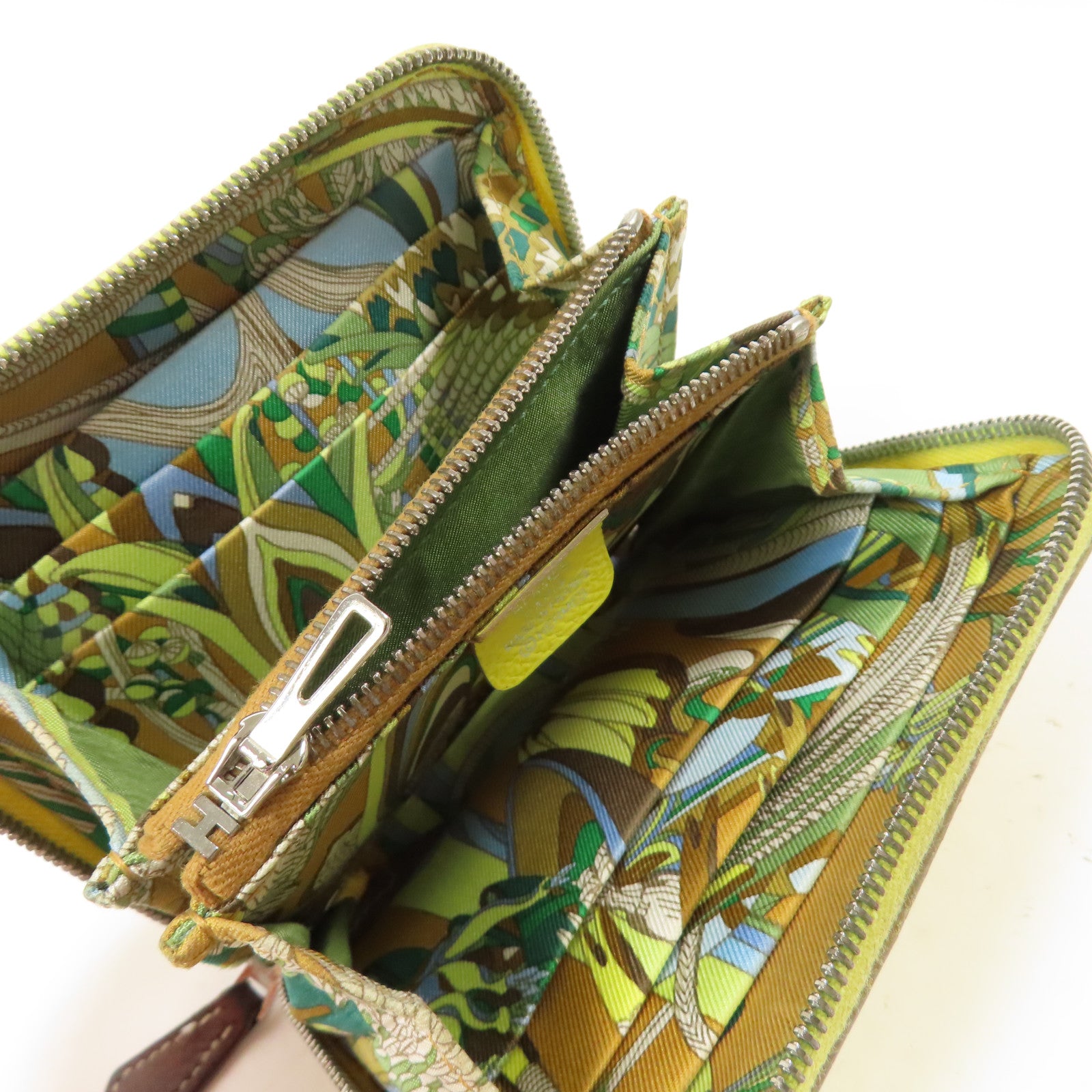 HERMES Epsom皮革Azap Wallet銀扣錢包Jaune de Naples及那不勒斯黃