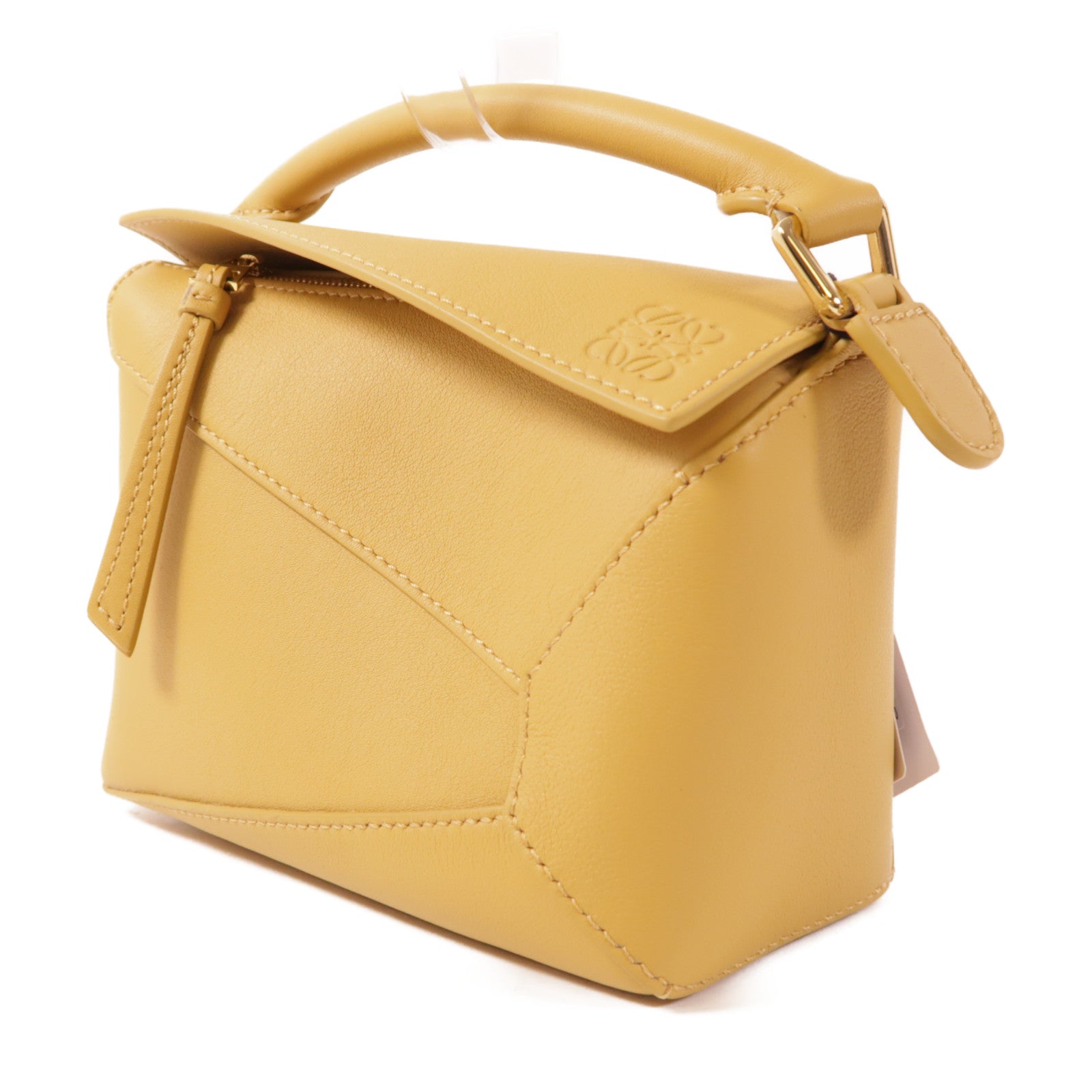 LOEWE 牛皮皮革Mini Puzzle金扣手挽肩背兩用袋