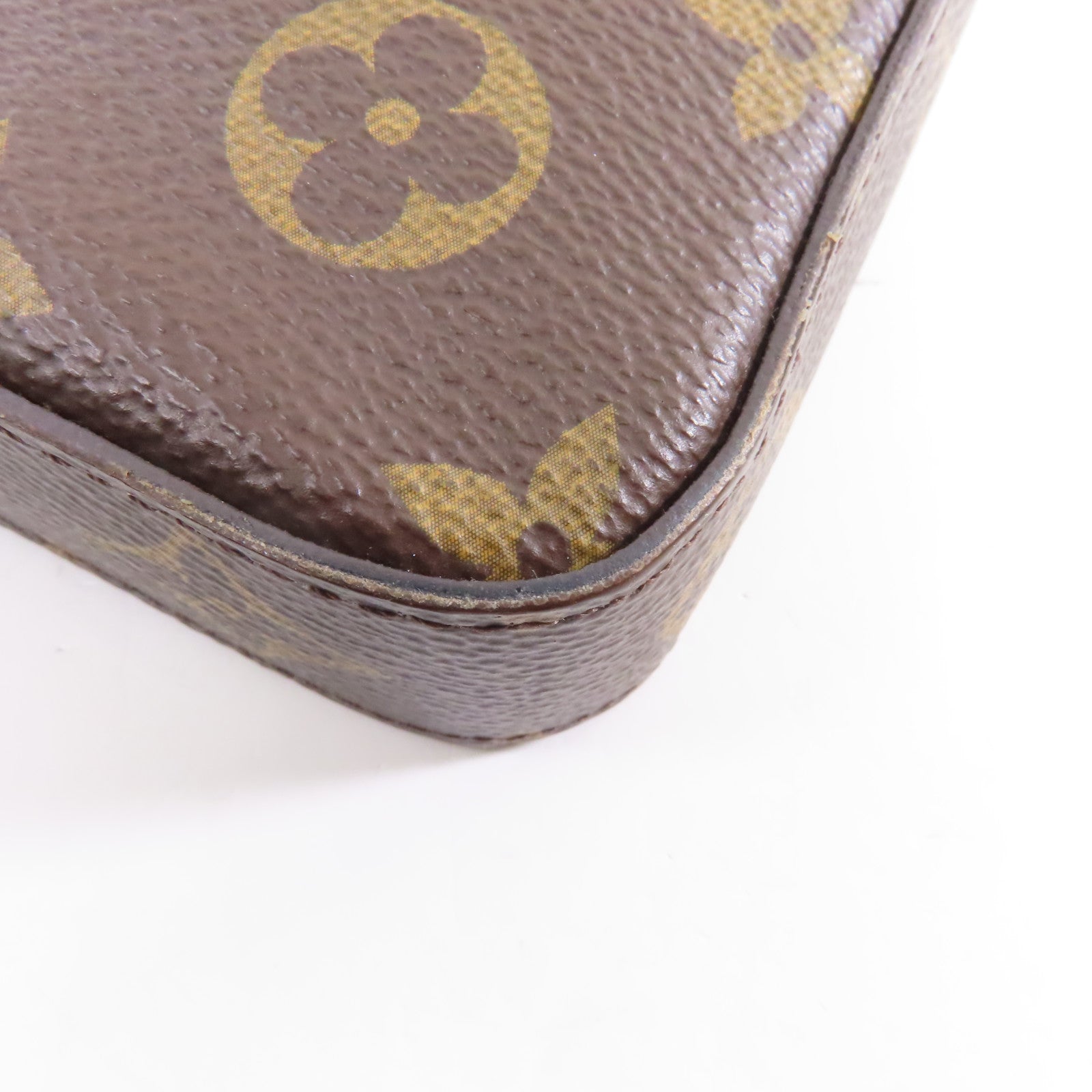 LOUIS VUITTON Monogram Felicie Pochette金扣鏈帶肩背袋棕色