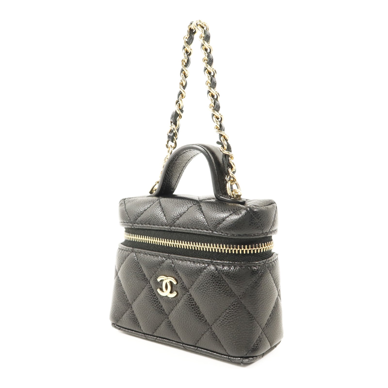 CHANEL 牛皮皮革Classic Mini Bag Charm金扣掛飾