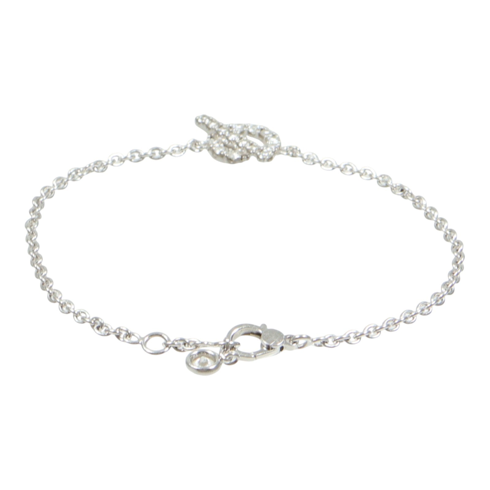 HERMES 18K白金Finesse Bracelet鑽石項鍊
